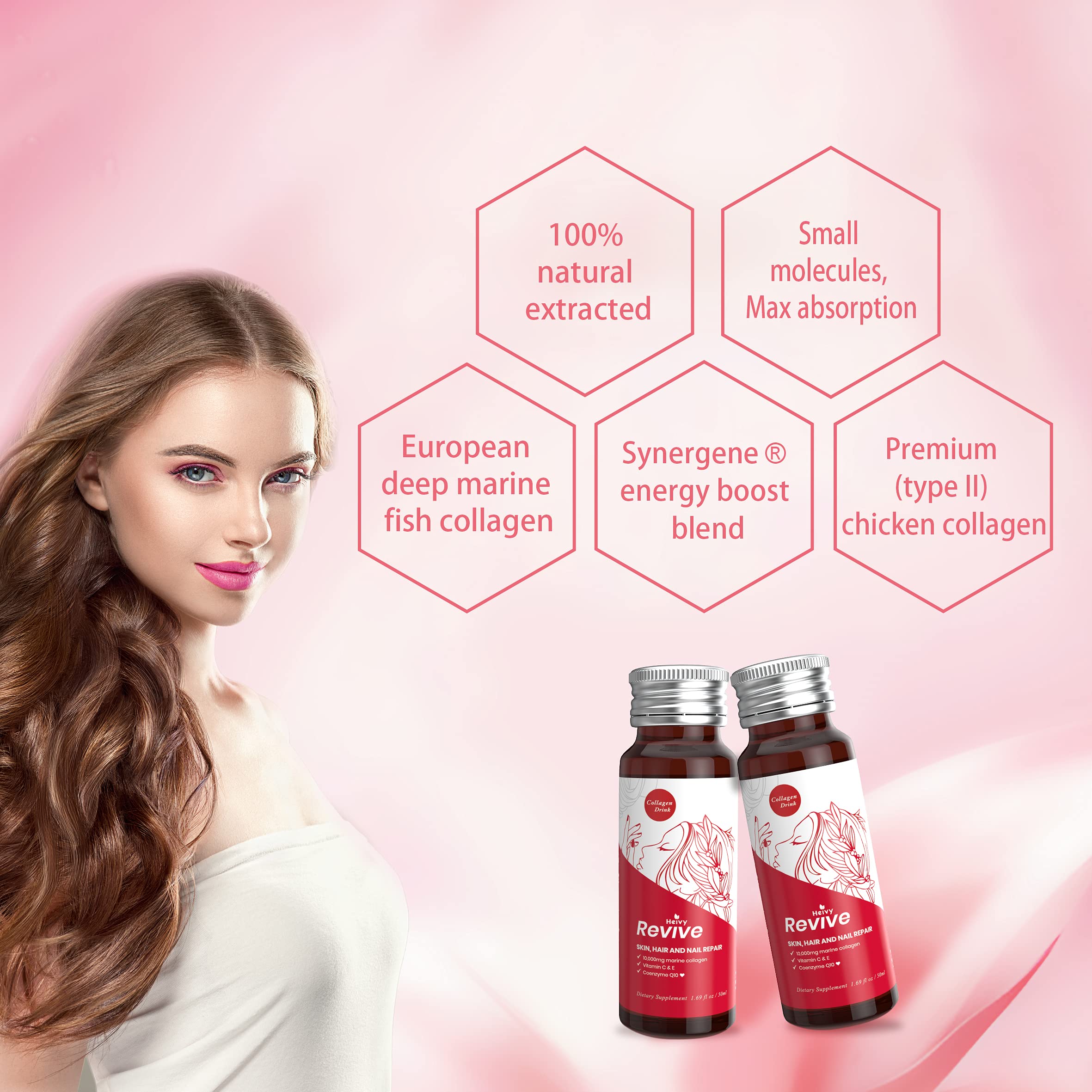 Foto 7 pulgar | Bebida De Colágeno Heivy Liquid Para Mujer, 50 Ml Con 10.000 Mg De Colla - Venta Internacional.