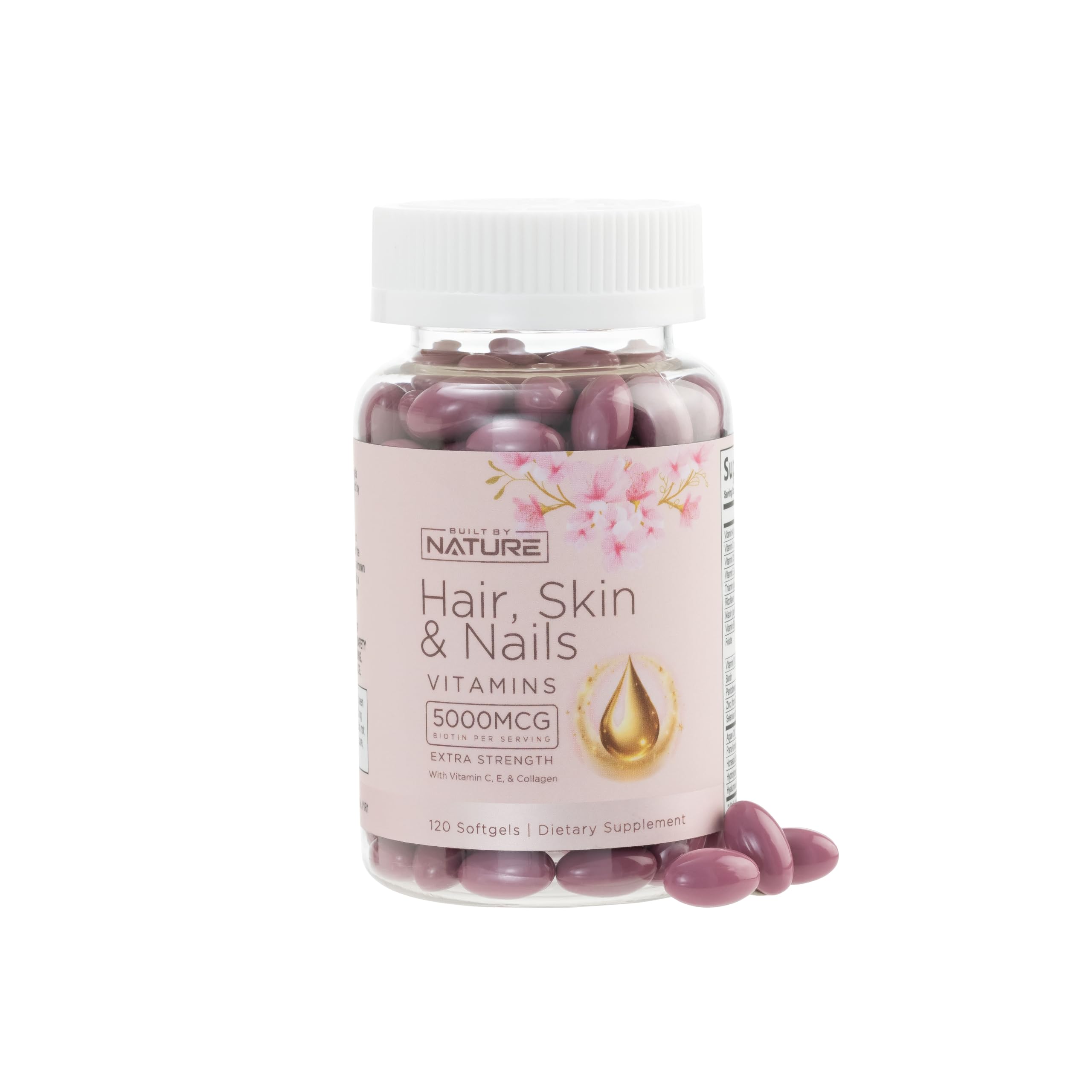 Foto 2 pulgar | Suplemento Creado Por Nature Hair Skin Nails: 5000 Mcg De Biotina - Venta Internacional.