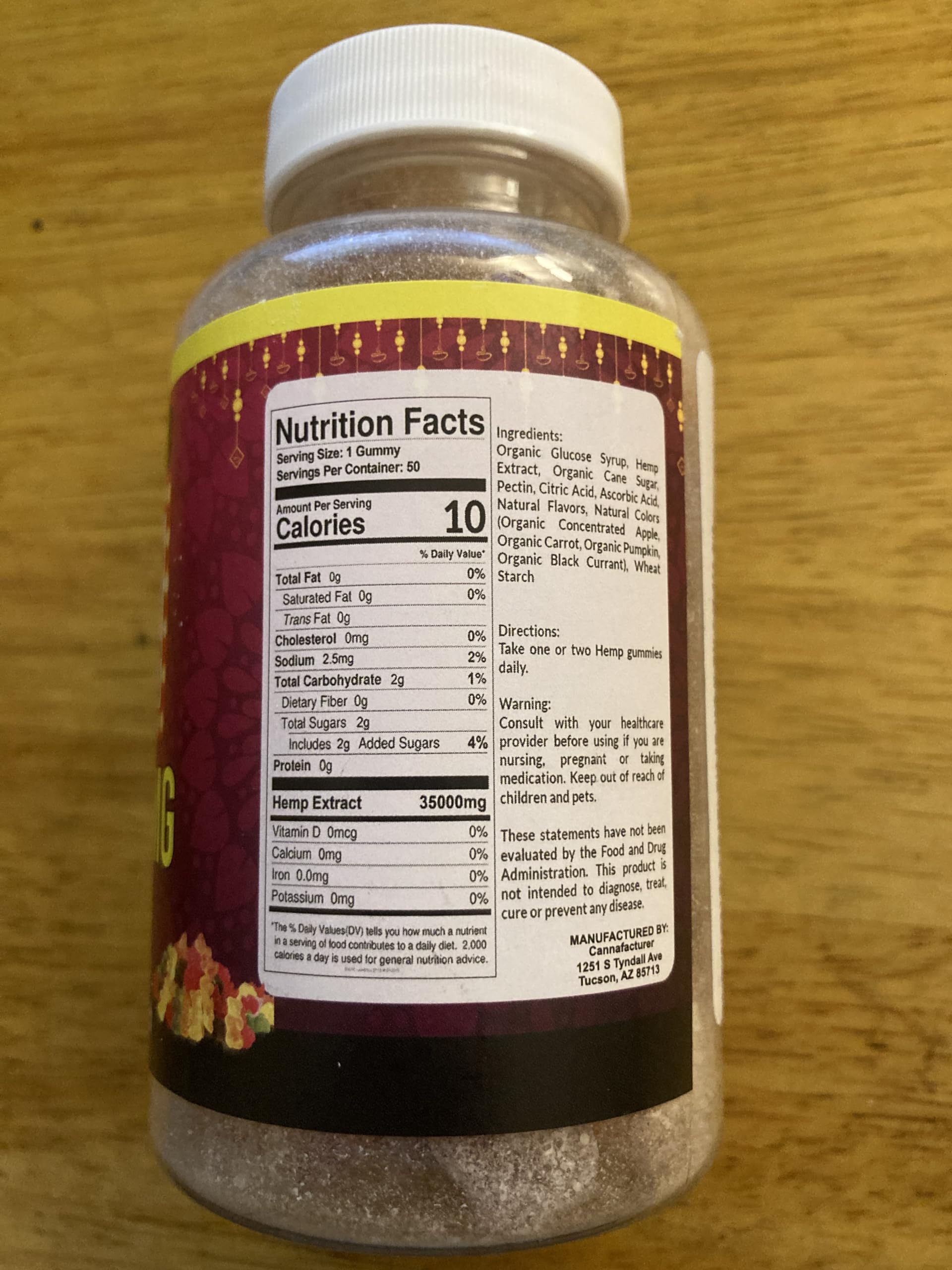 Foto 4 pulgar | Gummies The Cbd Guru, Cáñamo Orgánico De Alta Potencia Para Adultos Y Vegano - Venta Internacional.