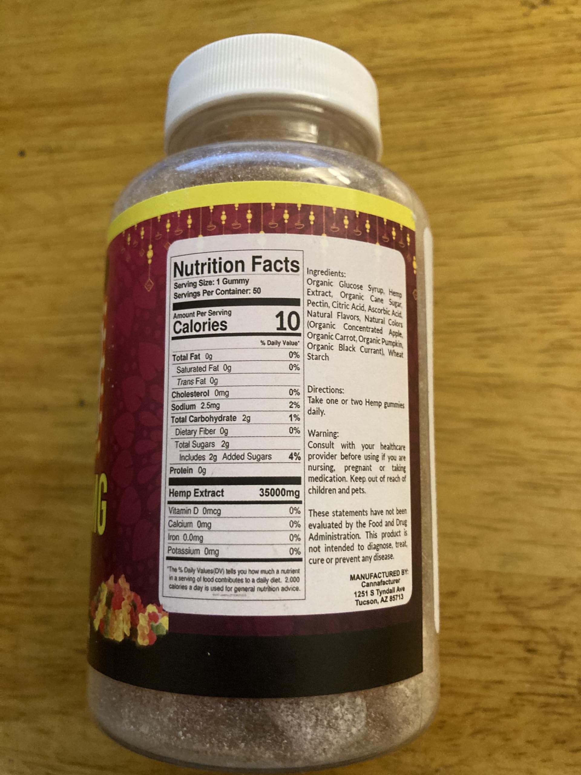 Foto 5 pulgar | Gummies The Cbd Guru, Cáñamo Orgánico De Alta Potencia Para Adultos Y Vegano - Venta Internacional.