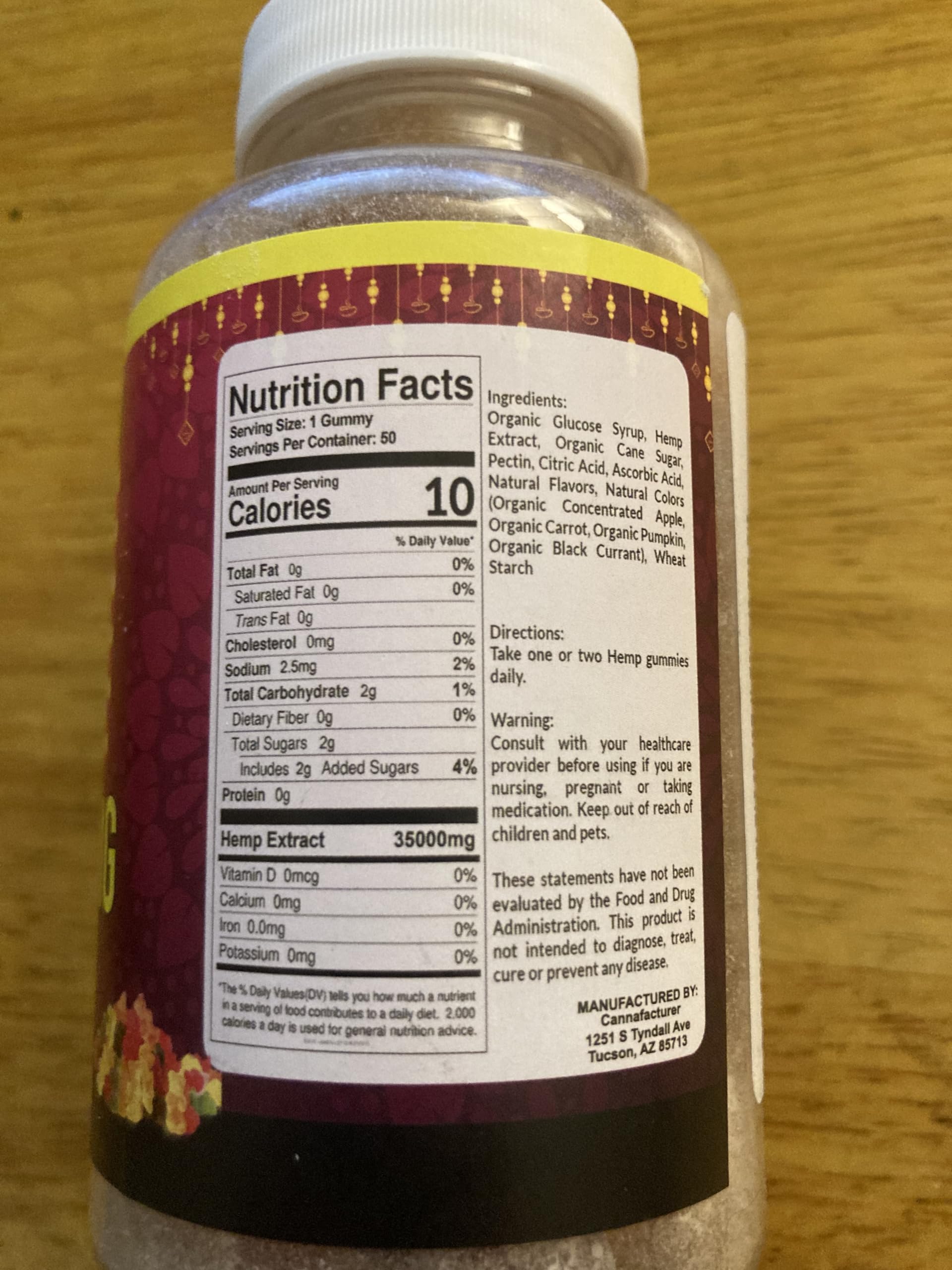 Foto 5 | Gummies The Cbd Guru, Cáñamo Orgánico De Alta Potencia Para Adultos Y Vegano - Venta Internacional.
