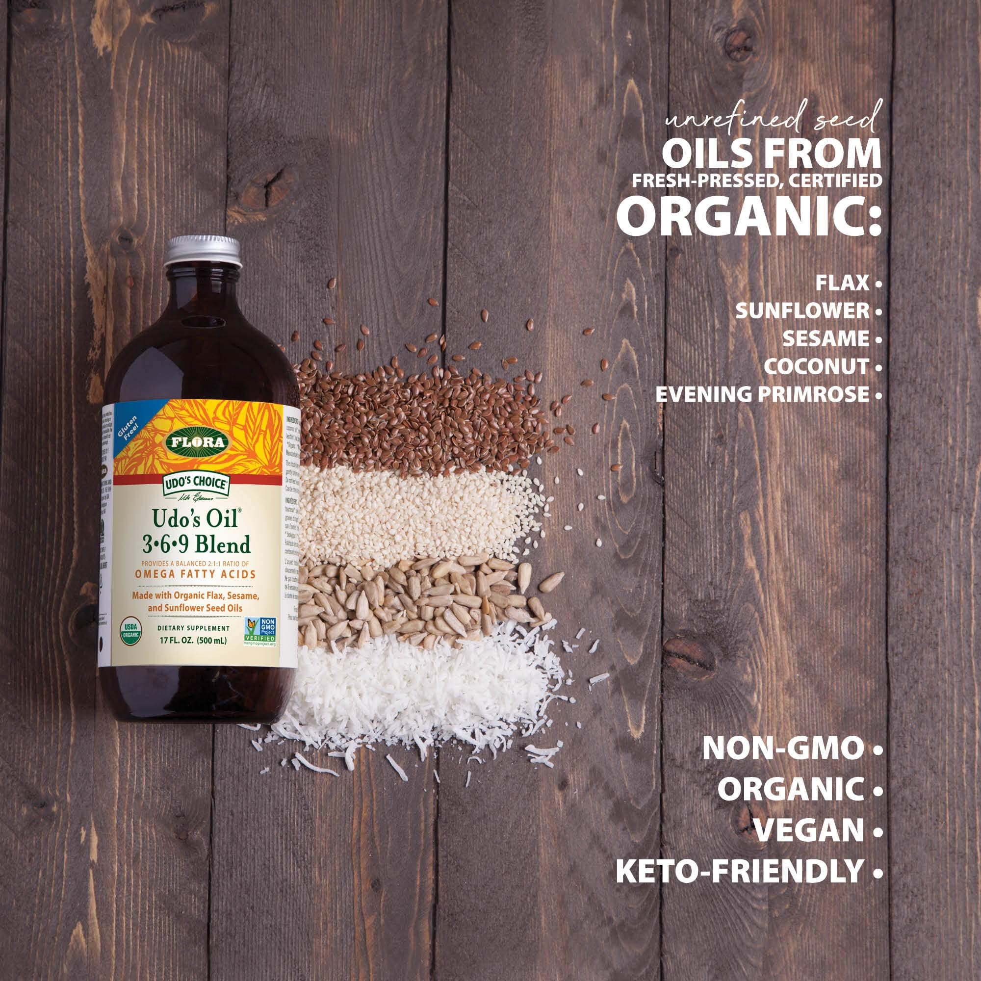 Foto 5 | Mezcla De Aceites Omega 369 Flora Udo's Choice, Botella De Vidrio De 250 Ml - Venta Internacional.