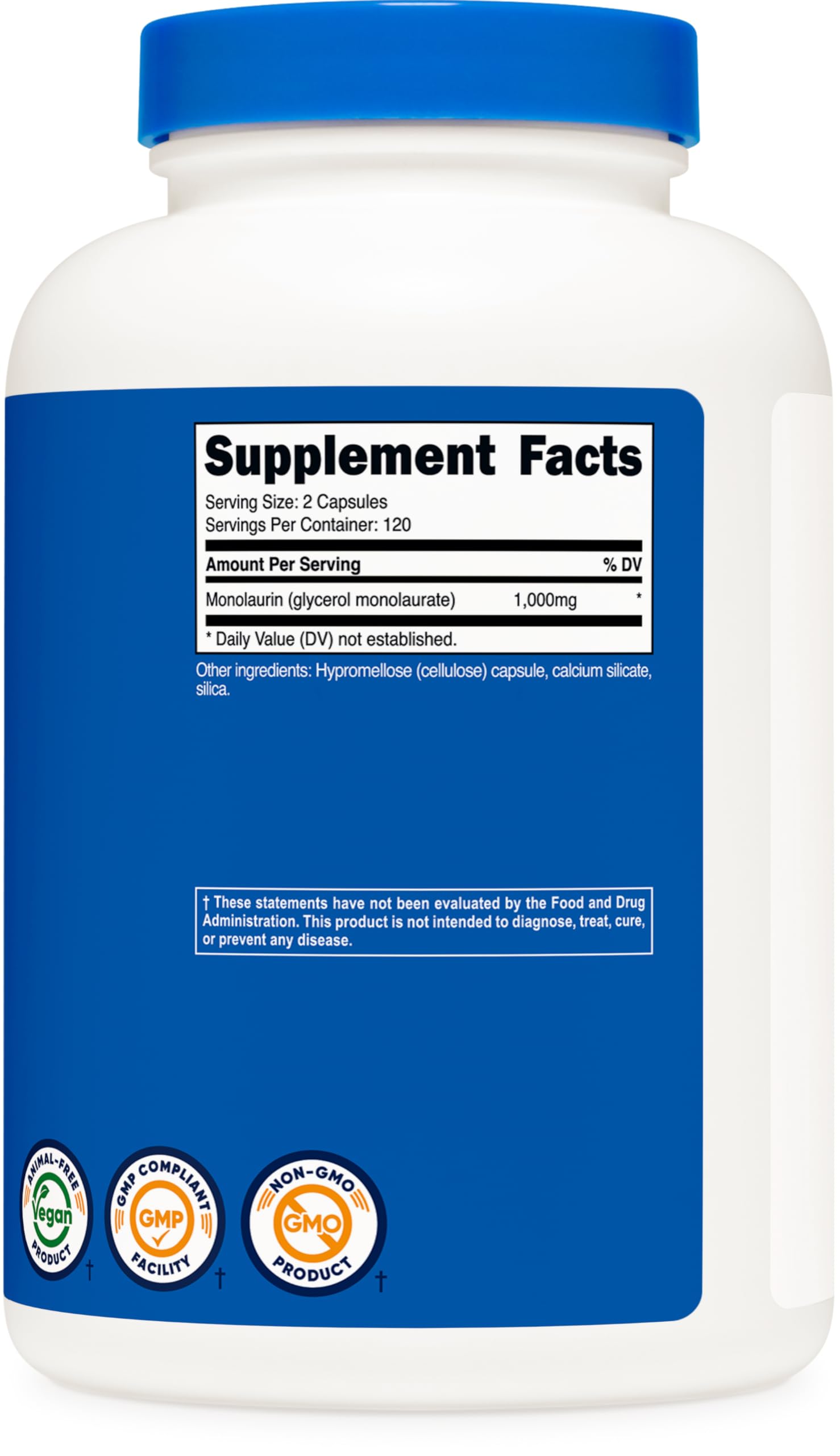 Foto 6 pulgar | Suplemento Nutricost Monolaurin 1000 Mg 240 Cápsulas - Venta Internacional.