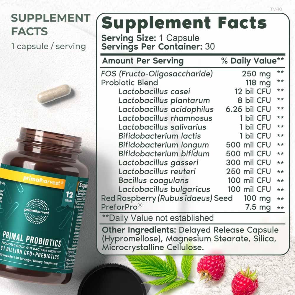 Foto 3 pulgar | Suplemento Primal Harvest Prebiotics Y Probiotics 30 Cápsulas - Venta Internacional.