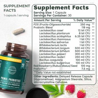 Foto 2 | Suplemento Primal Harvest Prebiotics Y Probiotics 30 Cápsulas - Venta Internacional.