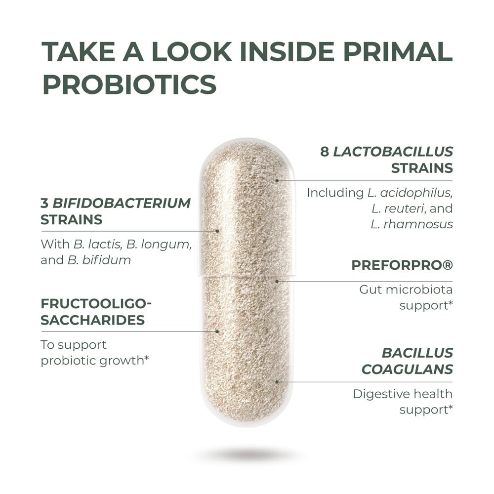 Foto 5 pulgar | Suplemento Primal Harvest Prebiotics Y Probiotics 30 Cápsulas - Venta Internacional.
