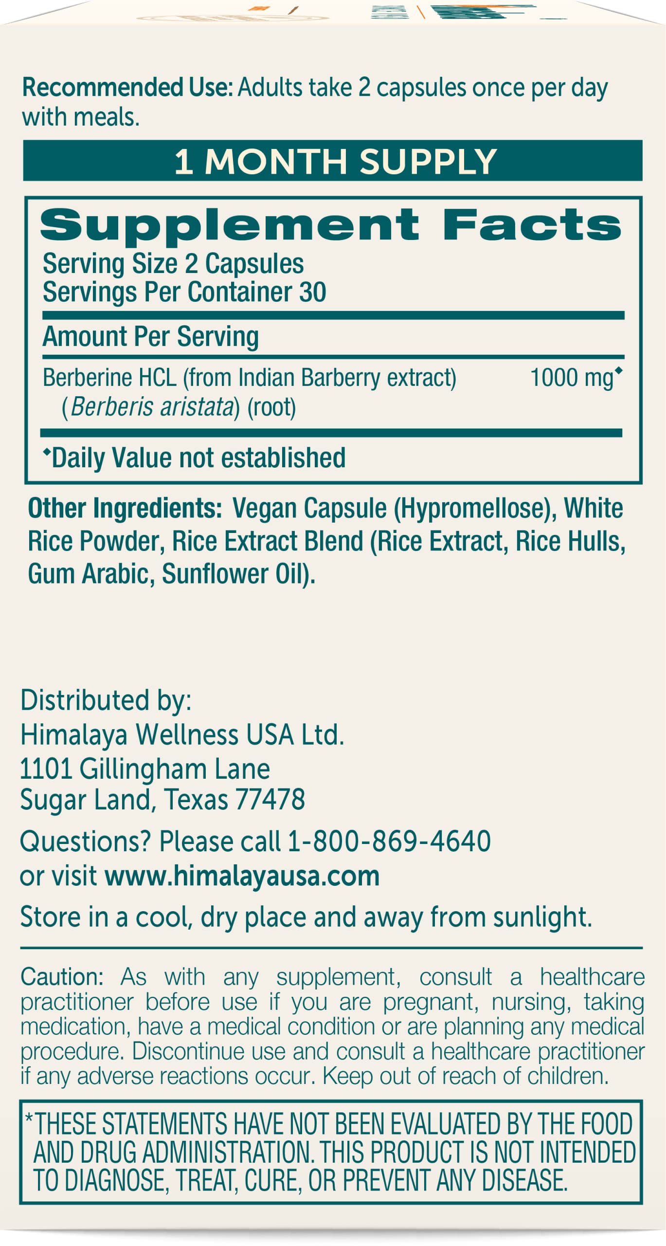 Foto 3 pulgar | Suplemento De Berberina Del Himalaya 1000 Mg 60 Cápsulas Vegano - Venta Internacional.