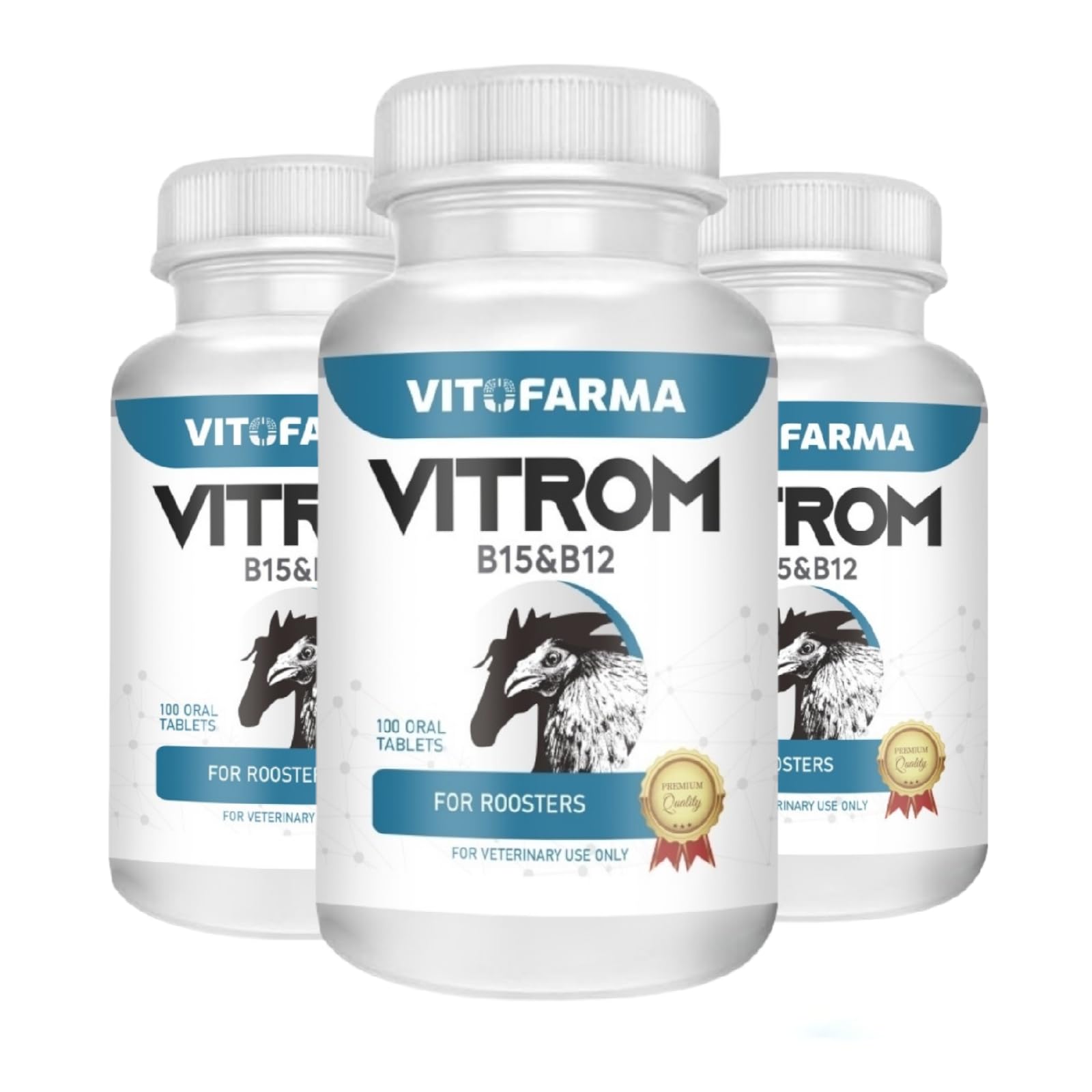 Foto 3 pulgar | Suplemento Vitrom B15 Y B12 100 Comprimidos Para Gallos - Venta Internacional.