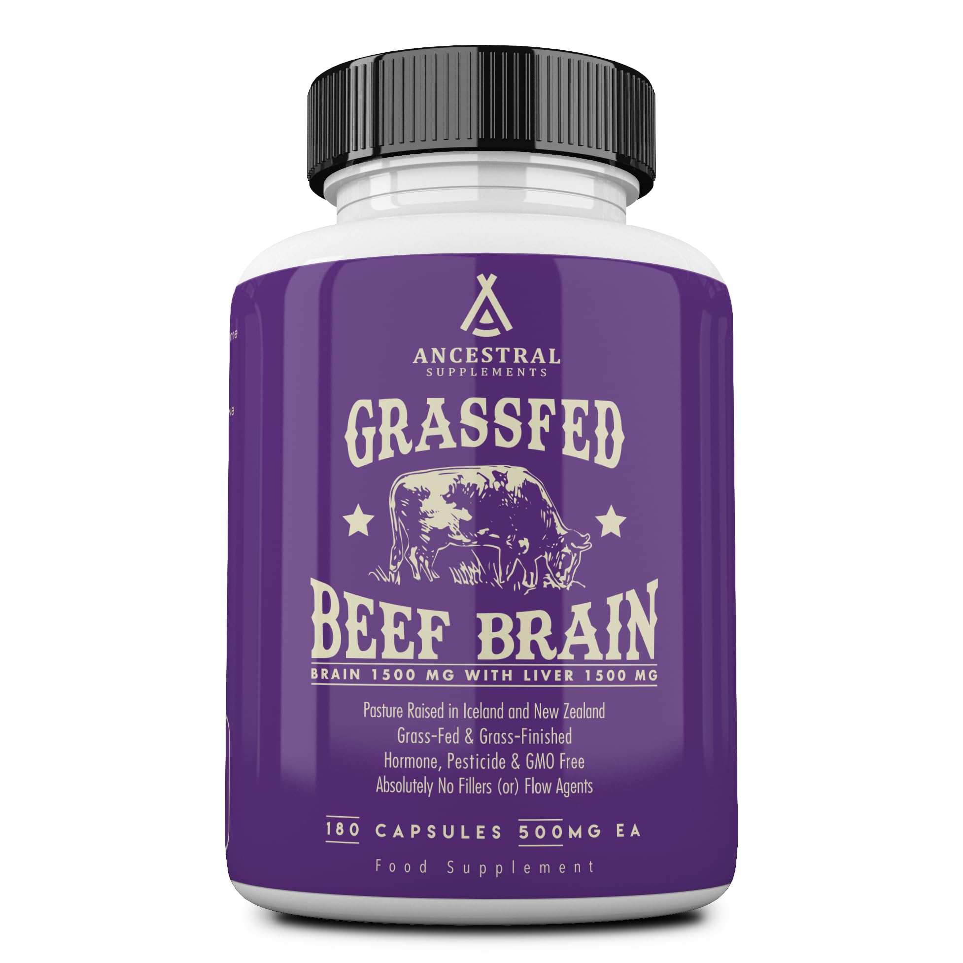 Foto 2 pulgar | Suplemento Ancestral Supplements Beef Brain 180 Cápsulas - Venta Internacional.