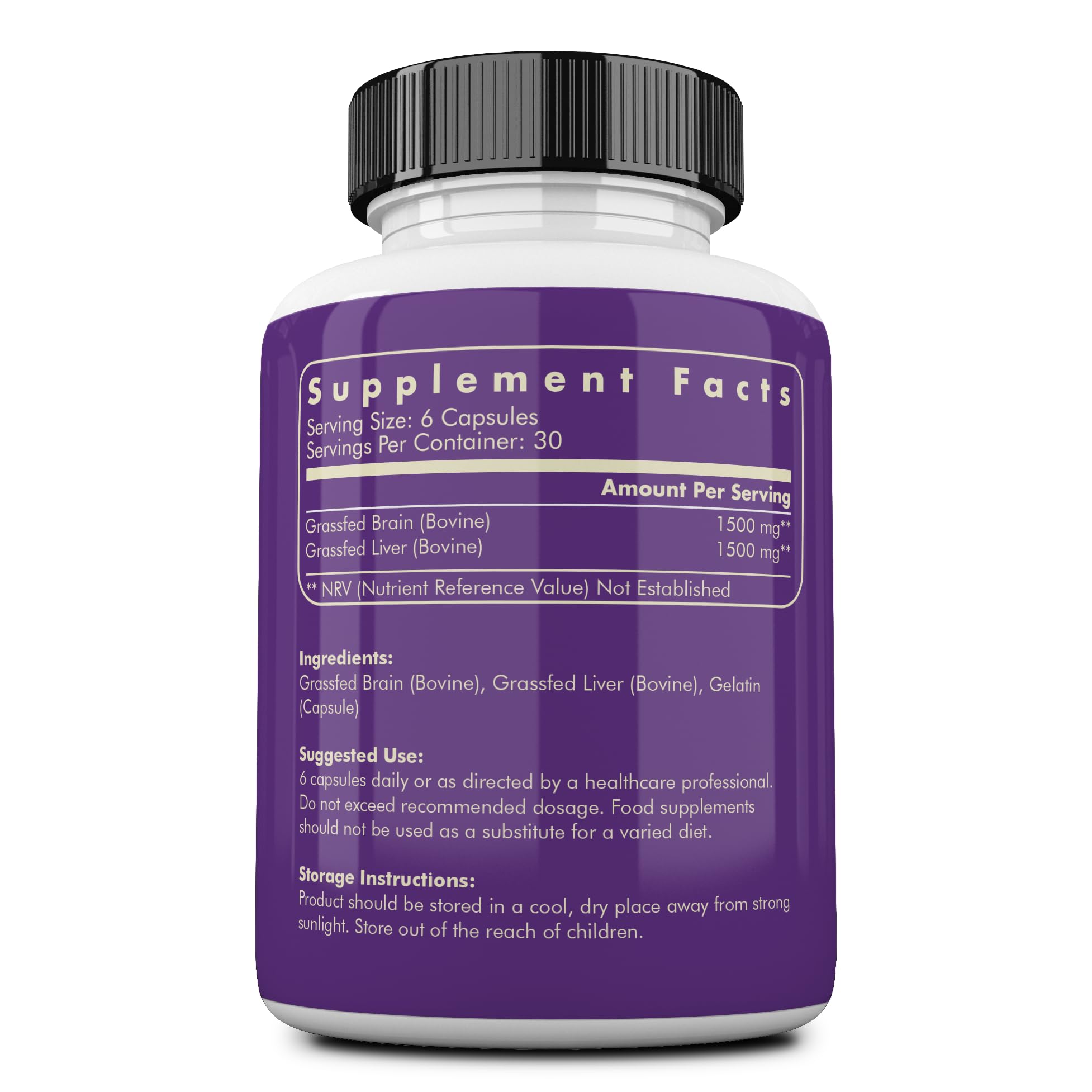 Foto 4 pulgar | Suplemento Ancestral Supplements Beef Brain 180 Cápsulas - Venta Internacional.