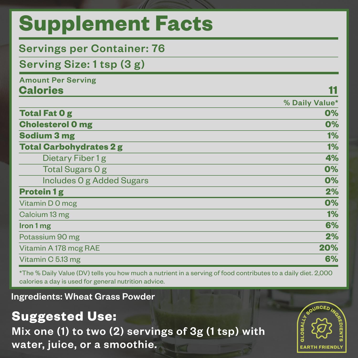Foto 7 | Suplemento Purisure Wheatgrass En Polvo, 240 Ml, Orgánico - Venta Internacional.