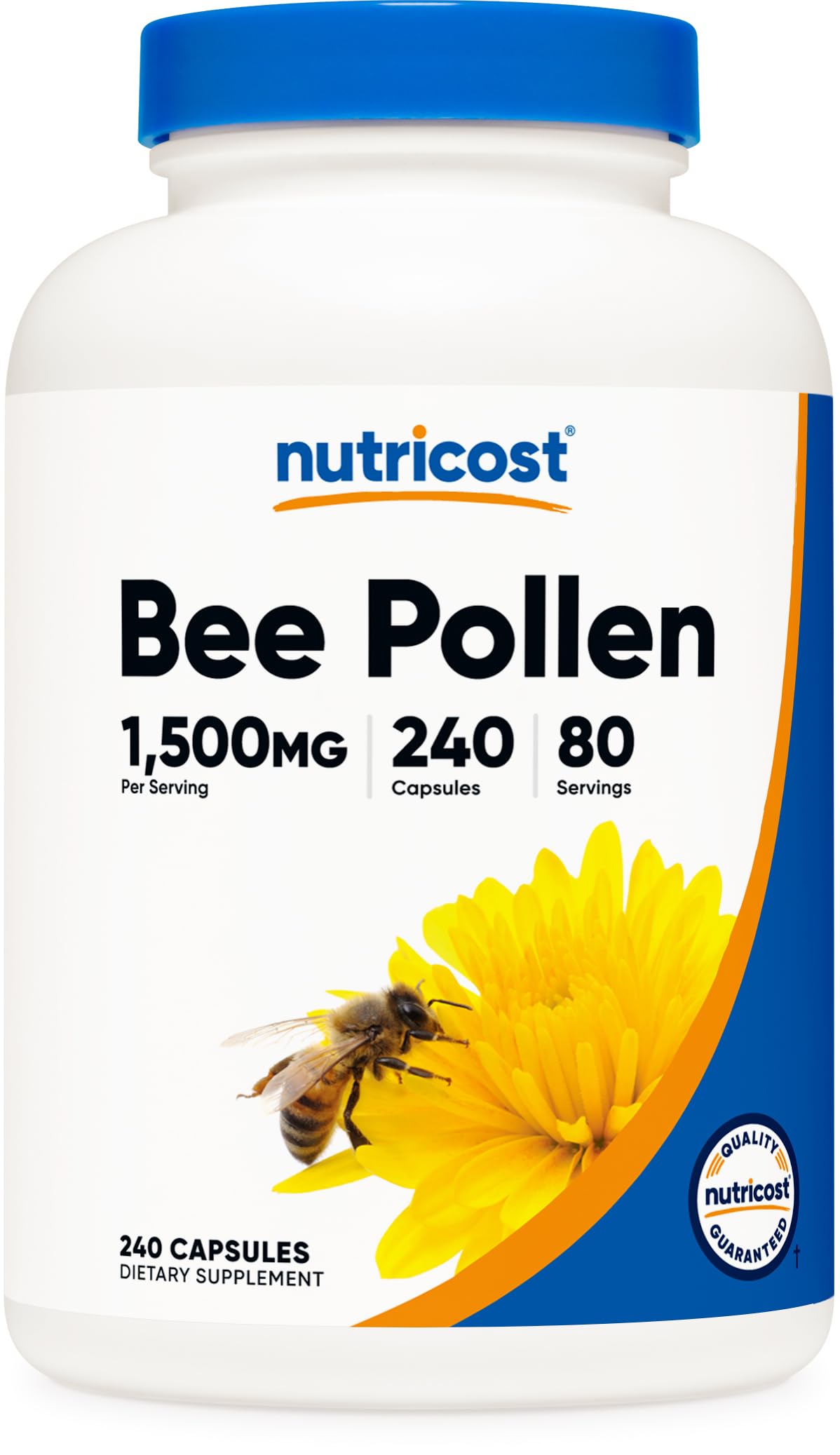 Foto 2 pulgar | Suplemento Nutricost De Polen De Abeja 1500 Mg 240 Cápsulas - Venta Internacional.