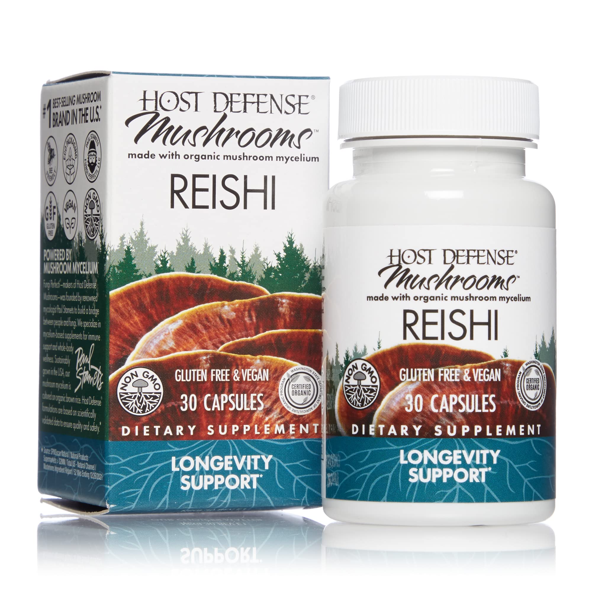 Foto 2 pulgar | Cápsulas De Reishi Supplement Host Defense, 30 Unidades, Paquete De 1 - Venta Internacional.