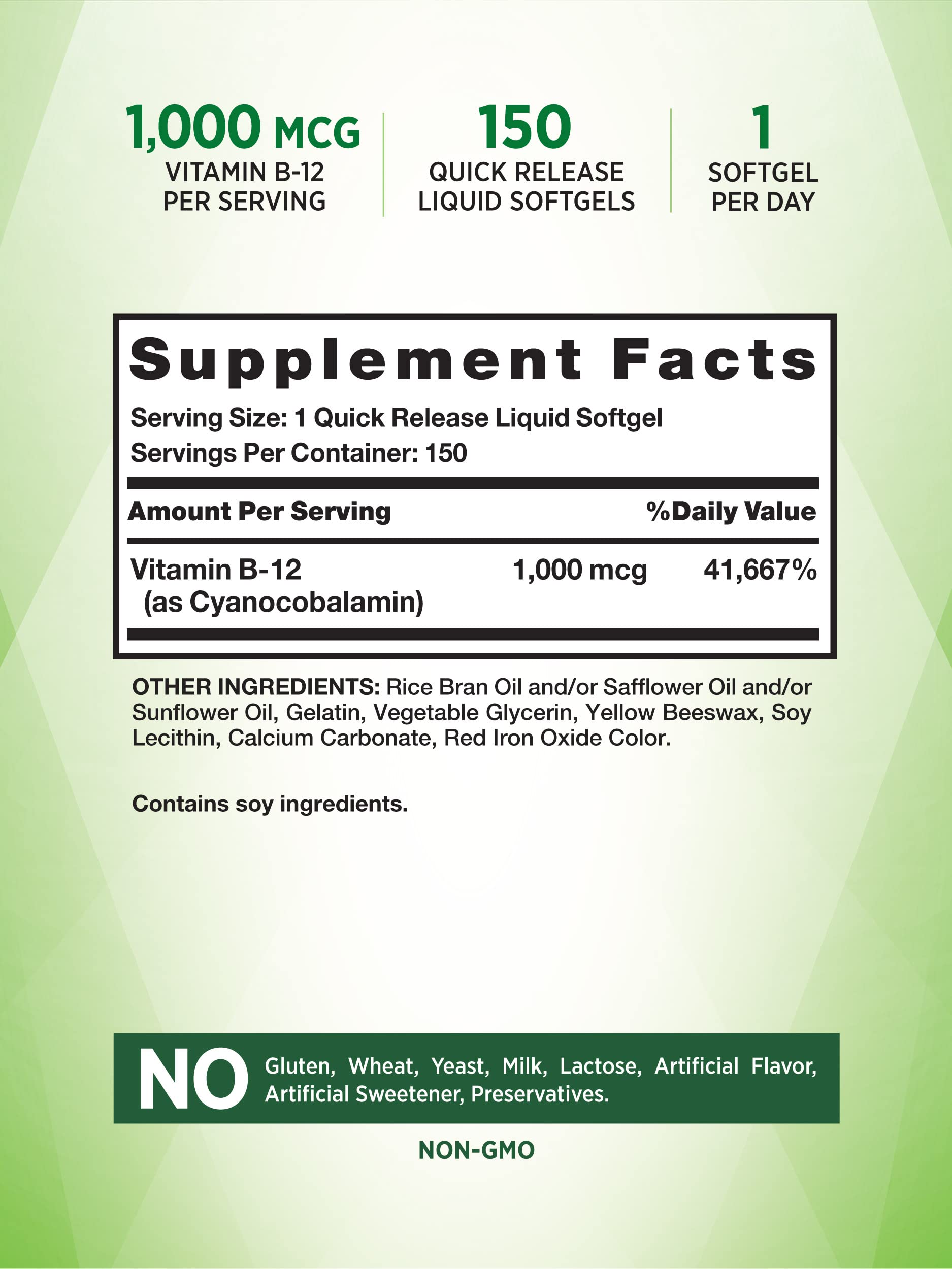 Foto 2 | Suplemento De Vitamina B12 De Nature's Truth, 1000 Mcg, 150 Cápsulas Blandas - Venta Internacional.