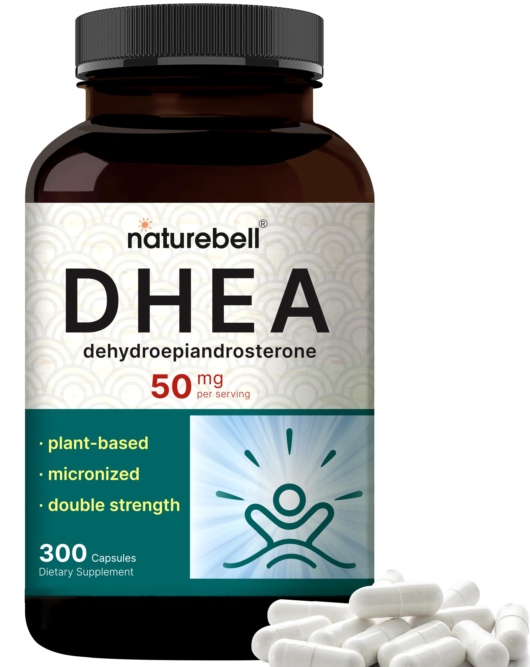 Foto 2 pulgar | Suplemento Naturebell Dhea 50 Mg 300 Cápsulas Micronizadas - Venta Internacional.