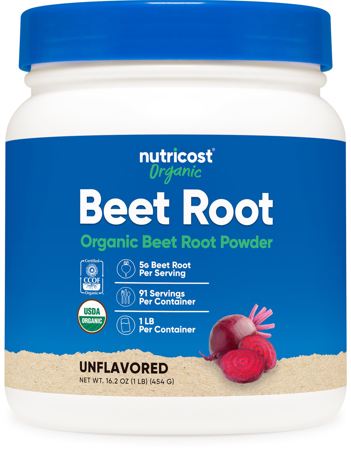 Foto 2 pulgar | Suplemento Nutricost En Polvo De Raíz De Remolacha Orgánica 454 G - Venta Internacional.