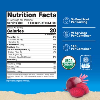 Foto 2 | Suplemento Nutricost En Polvo De Raíz De Remolacha Orgánica 454 G - Venta Internacional.