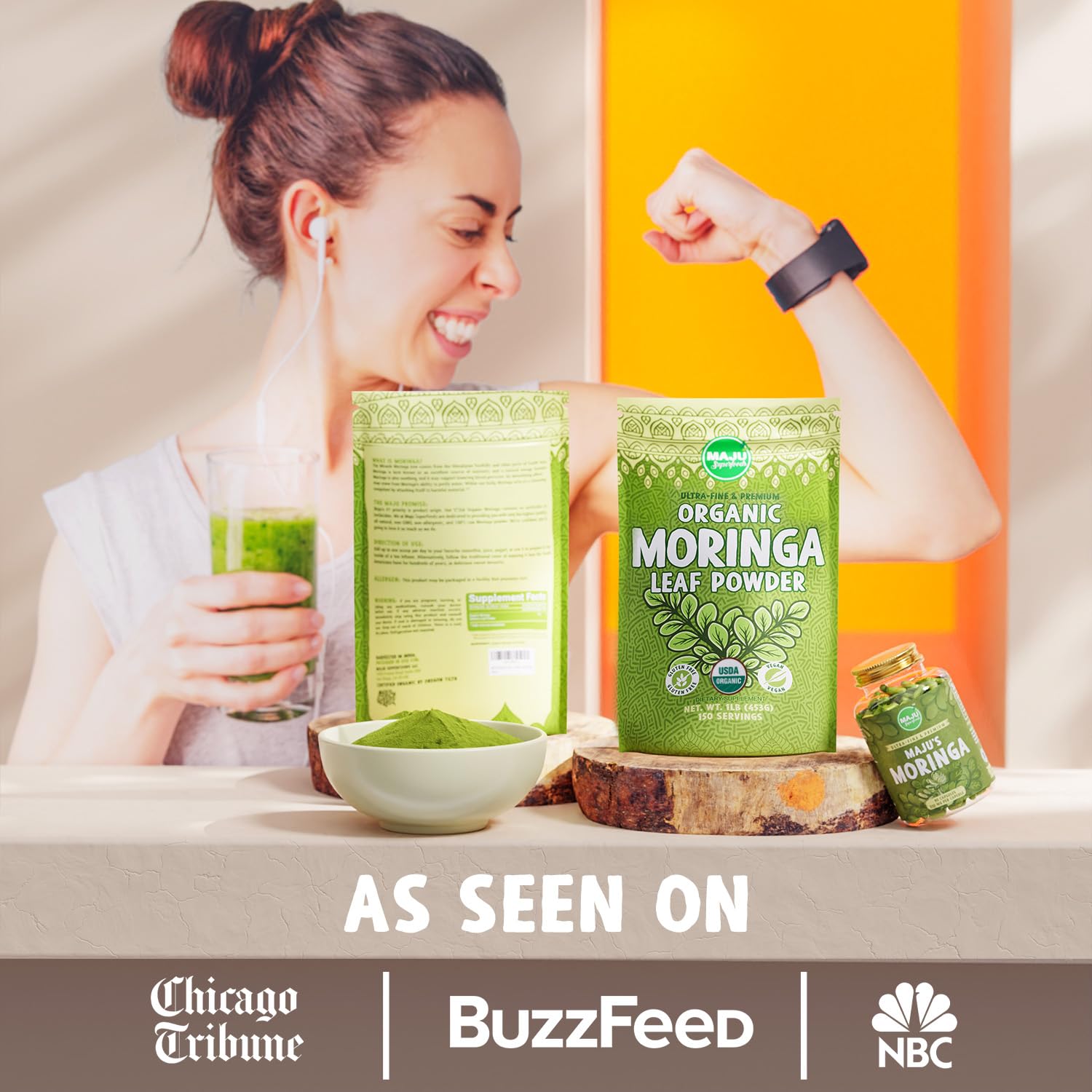 Foto 5 pulgar | Suplemento Maju Superfoods, Cápsulas De Moringa, 90 Unidades - Venta Internacional.