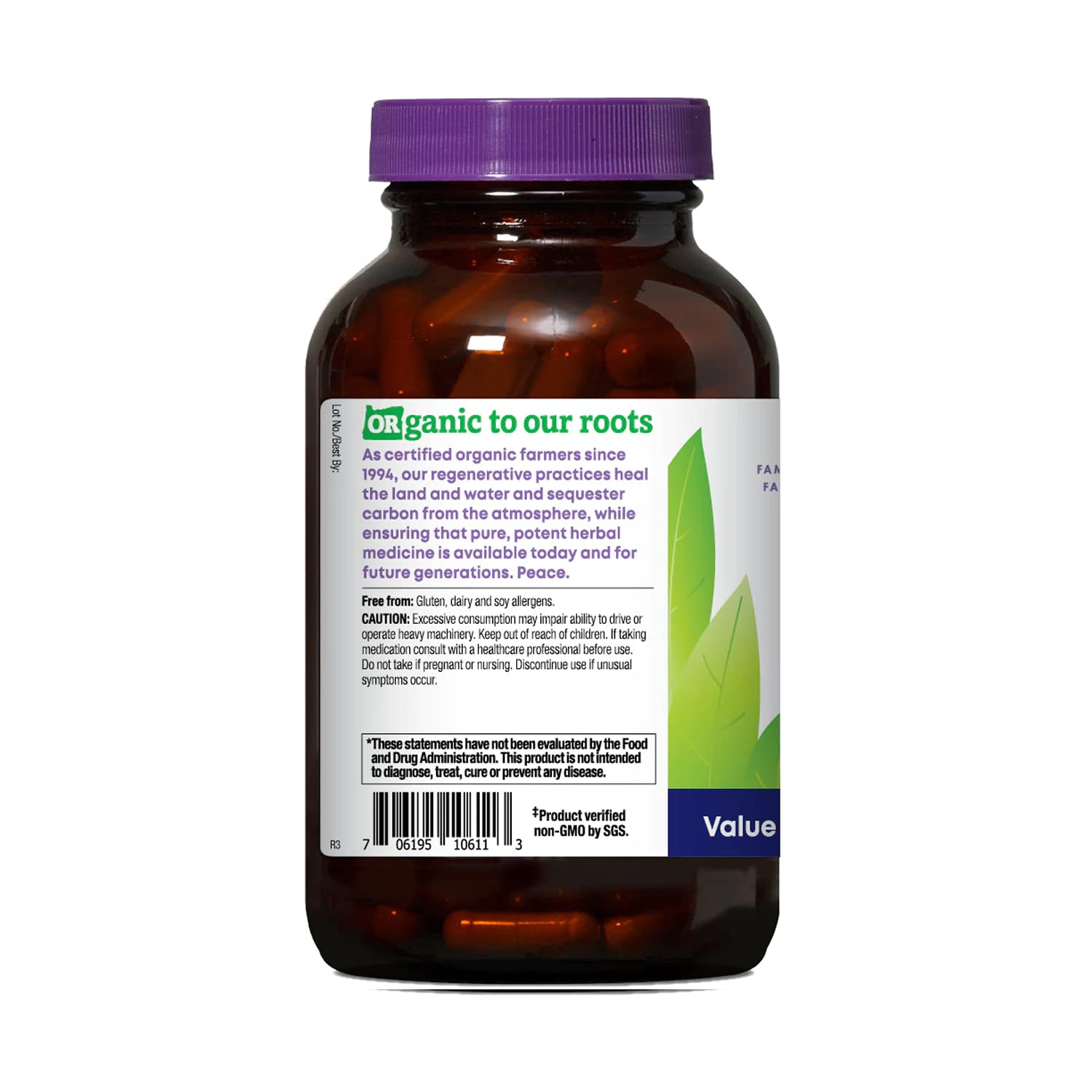 Foto 4 pulgar | Suplemento Herbal Oregon's Wild Harvest Lemon Balm 1125 Mg - Venta Internacional.