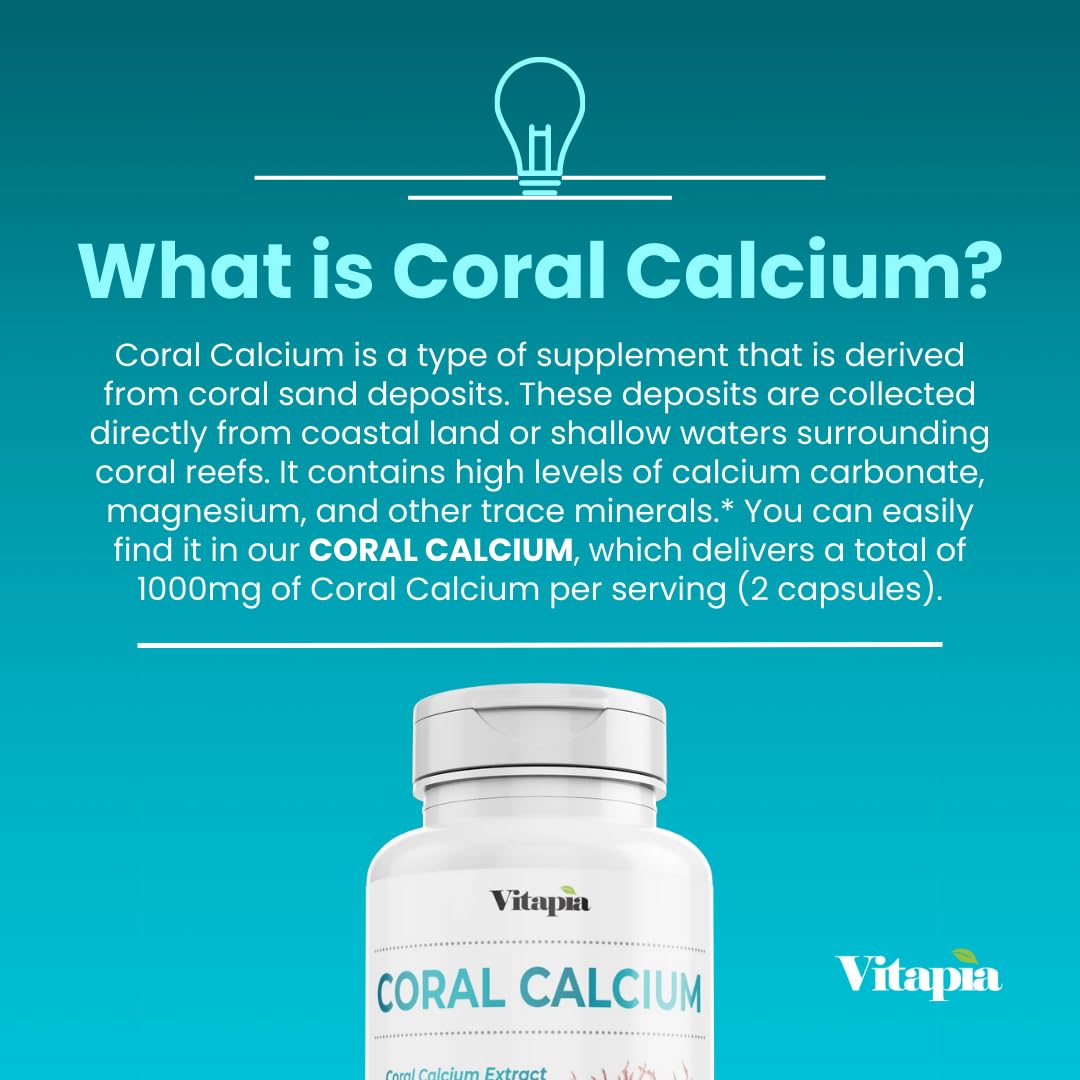 Foto 5 pulgar | Suplemento Vitapia Coral Calcium En Polvo 1000 Mg 120 Cápsulas - Venta Internacional.