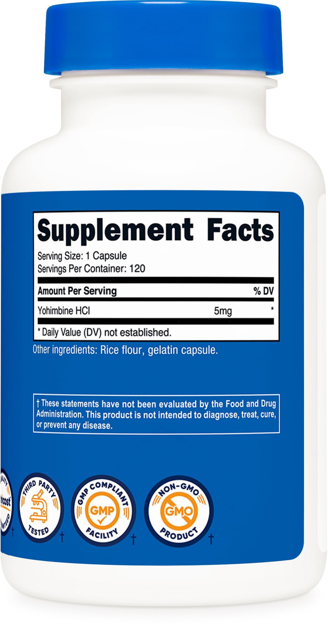 Foto 6 pulgar | Suplemento Nutricost Yohimbina Hcl 5 Mg 120 Cápsulas - Venta Internacional.