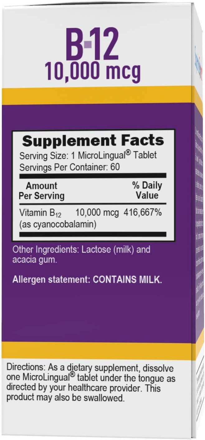 Foto 5 pulgar | Suplemento De Vitamina B12 Superior Source, 10 000 Mcg, 60 Comprimidos - Venta Internacional.