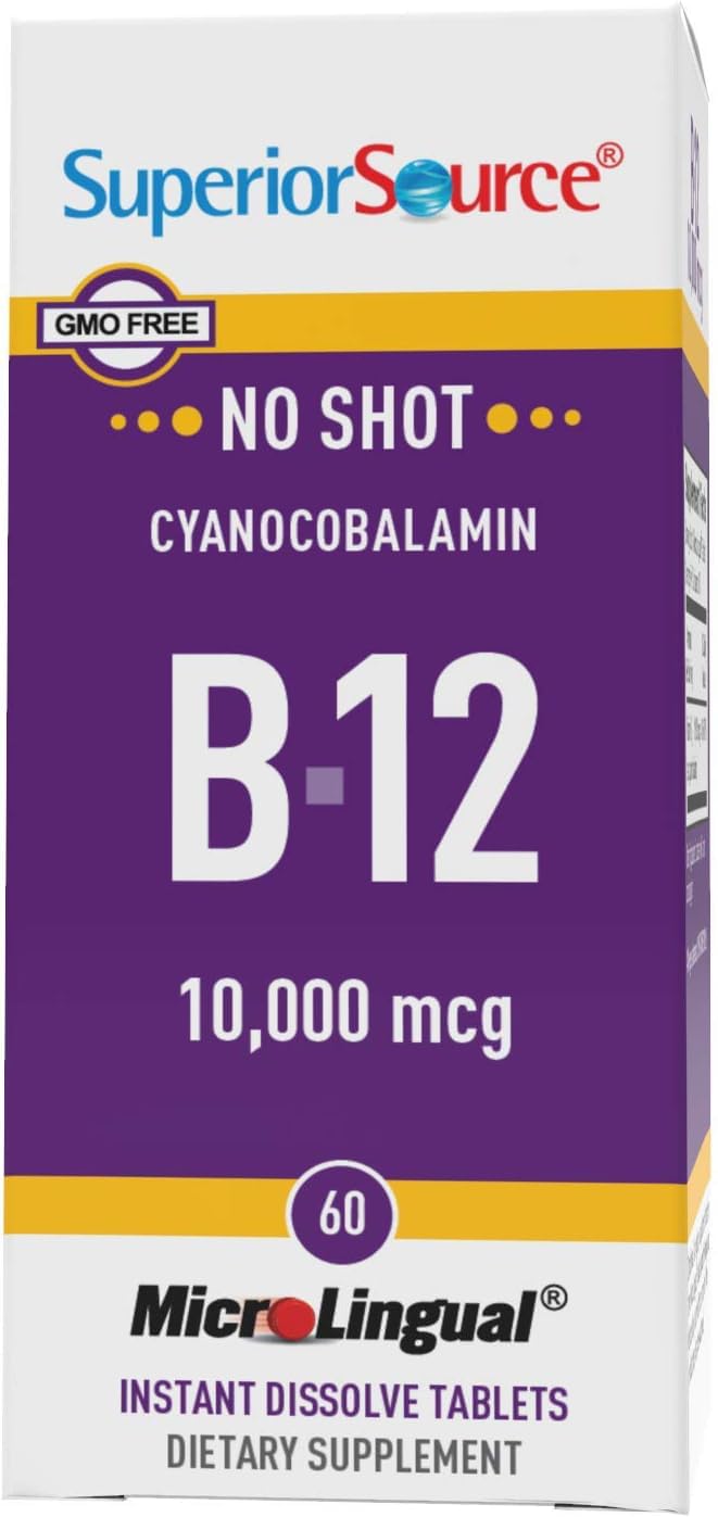 Foto 6 pulgar | Suplemento De Vitamina B12 Superior Source, 10 000 Mcg, 60 Comprimidos - Venta Internacional.
