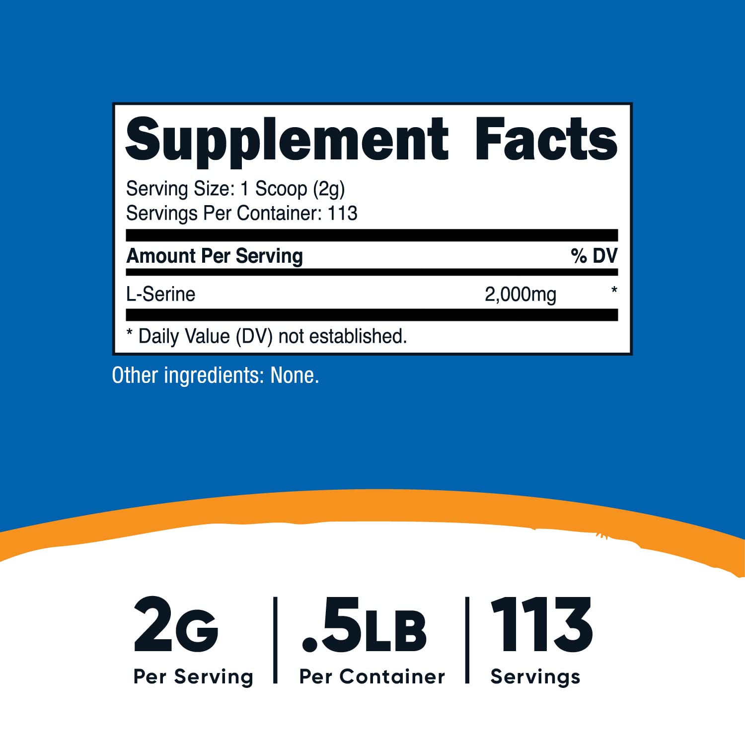 Foto 3 pulgar | Suplemento Nutricost L-serina En Polvo 227 G 113 Porciones 2 G/s - Venta Internacional.