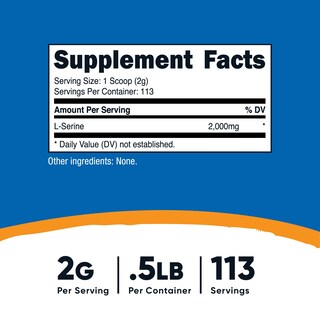 Foto 2 | Suplemento Nutricost L-serina En Polvo 227 G 113 Porciones 2 G/s - Venta Internacional.