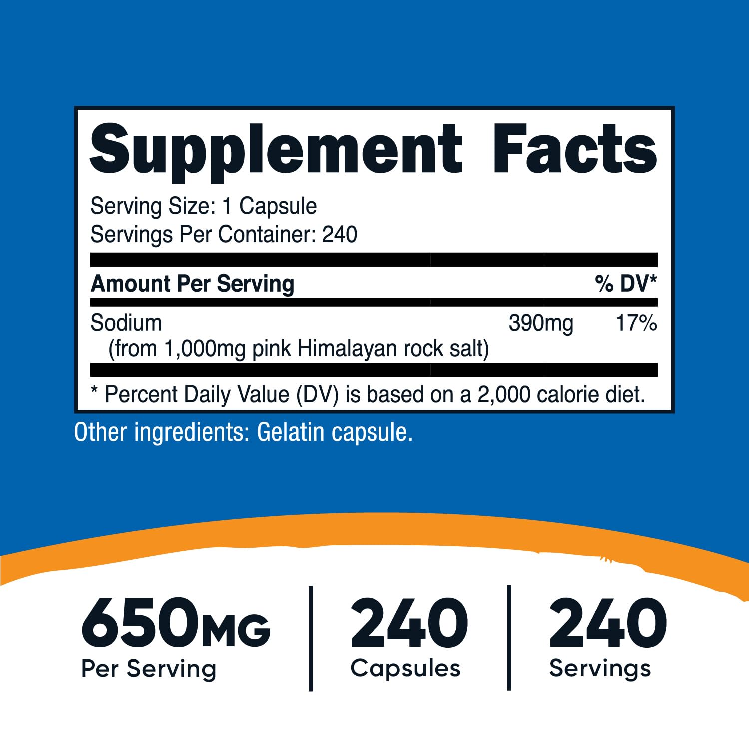 Foto 3 pulgar | Suplemento Nutricost Sal Rosa Del Himalaya 1000 Mg 240 Cápsulas - Venta Internacional.