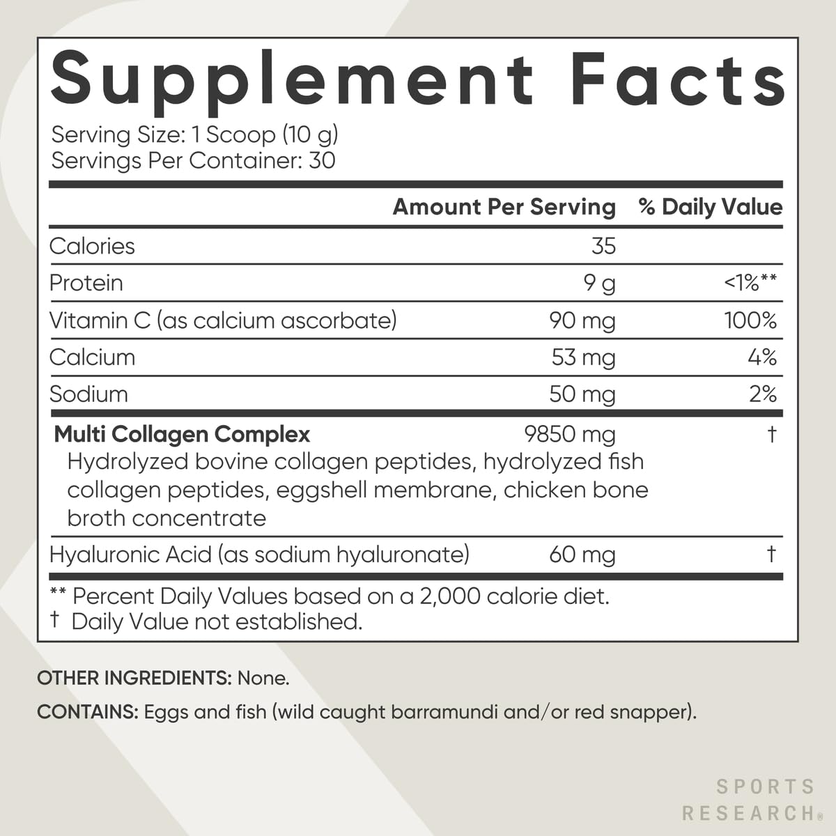 Foto 6 | Suplemento De Proteína Multicolágeno En Polvo Sports Research - Venta Internacional.
