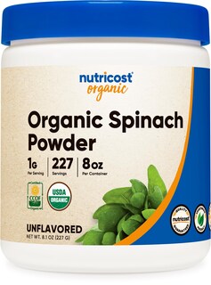 Foto 1 | Espinacas Orgánicas En Polvo Nutricost 227 G, Certificadas Por El Usda - Venta Internacional.