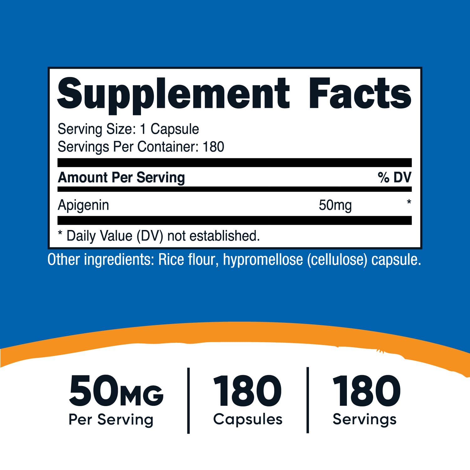 Foto 3 pulgar | Suplemento Nutricost Apigenin 50 Mg 180 Cápsulas Veganas - Venta Internacional.