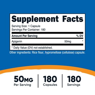 Foto 2 | Suplemento Nutricost Apigenin 50 Mg 180 Cápsulas Veganas - Venta Internacional.