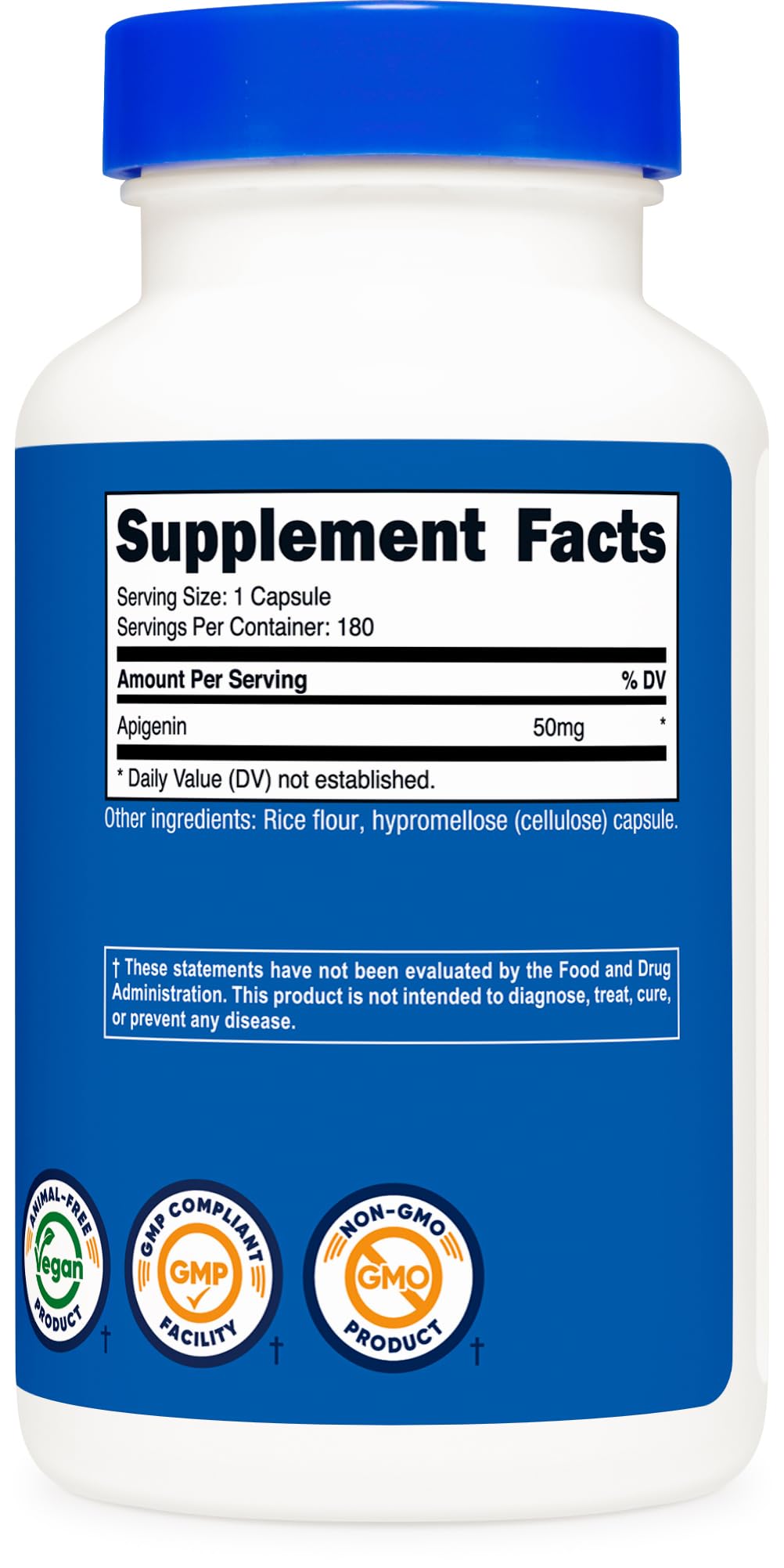 Foto 6 pulgar | Suplemento Nutricost Apigenin 50 Mg 180 Cápsulas Veganas - Venta Internacional.