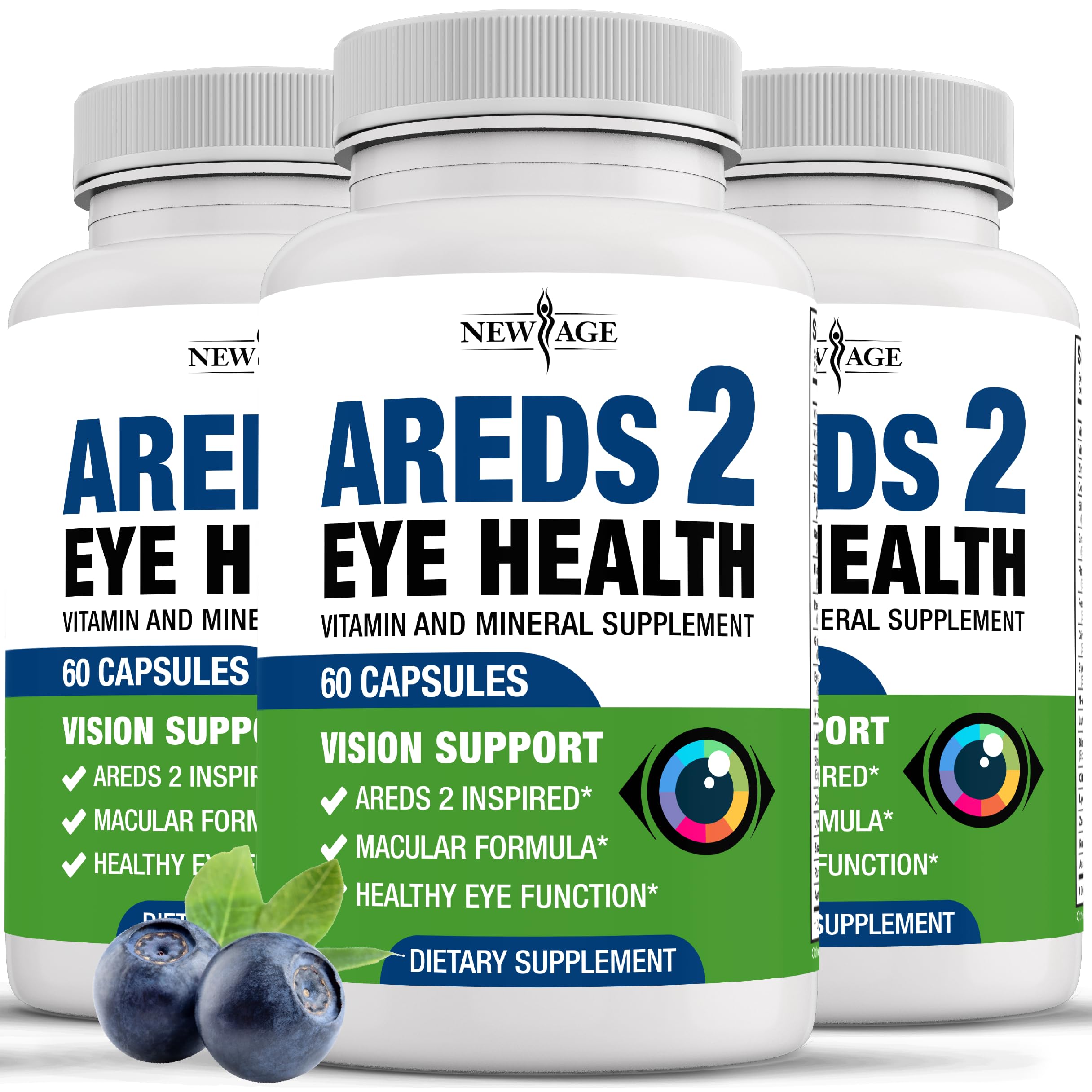 Foto 2 pulgar | Vitamina Ocular New Age Areds 2 Con Arándanos, 6000 Mg De Luteína Y Zeaxantina - Venta Internacional.