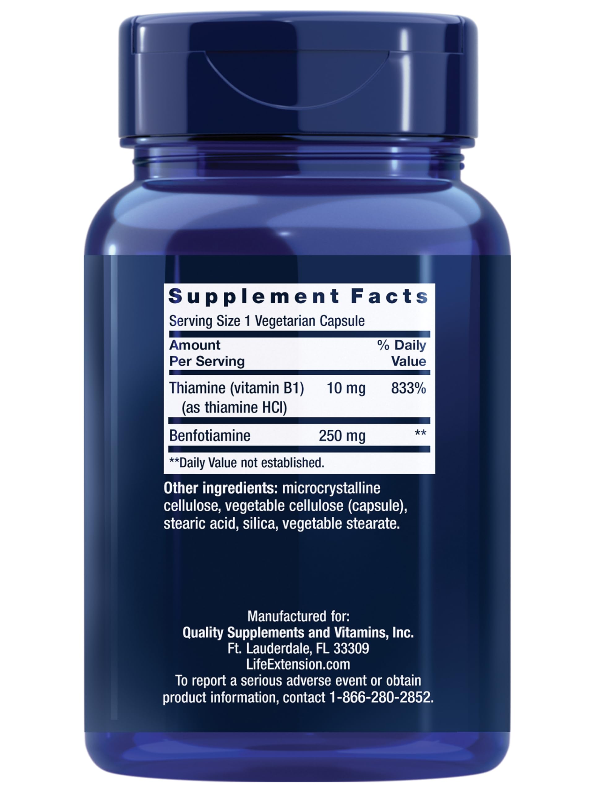 Foto 2 | Suplemento Life Extension Mega Benfotiamina 250 Mg 120 Cápsulas - Venta Internacional.