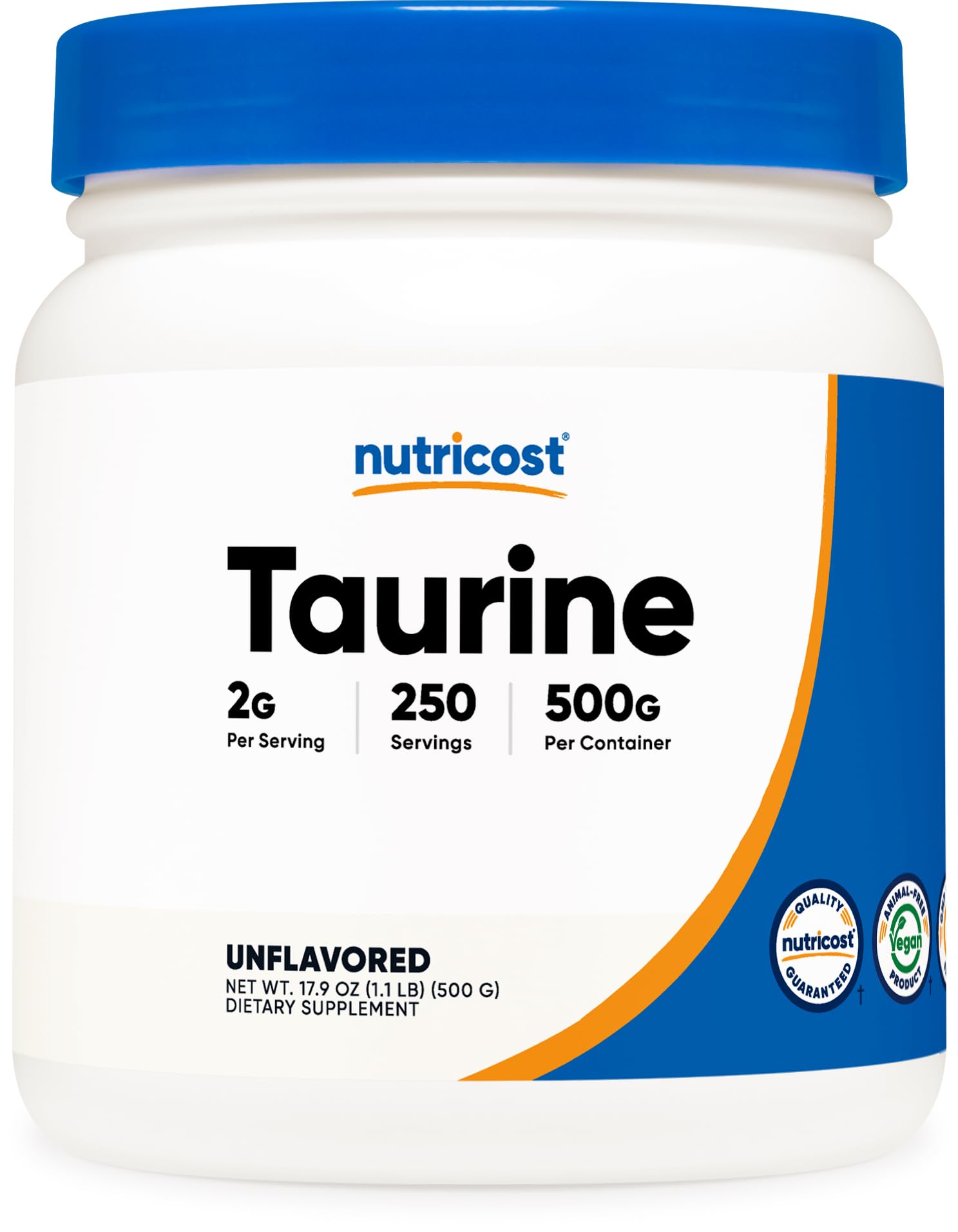 Foto 2 pulgar | Taurina En Polvo Nutricost 500g - 250 Porciones - Venta Internacional.