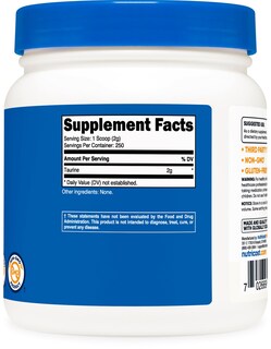Foto 5 | Taurina En Polvo Nutricost 500g - 250 Porciones - Venta Internacional.