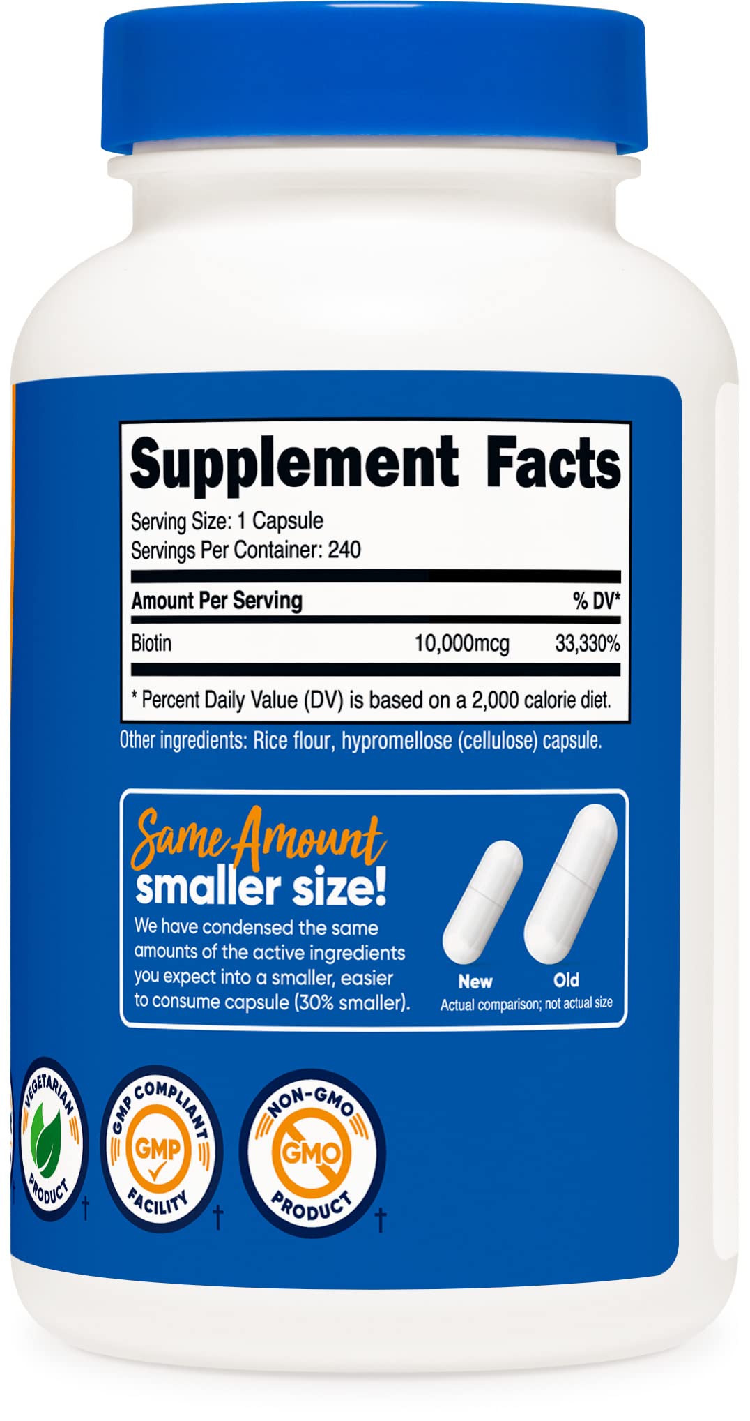 Foto 5 pulgar | Suplemento Nutricost De Biotina (vitamina B7), 10,000 Mcg, 240 Cápsulas - Venta Internacional.