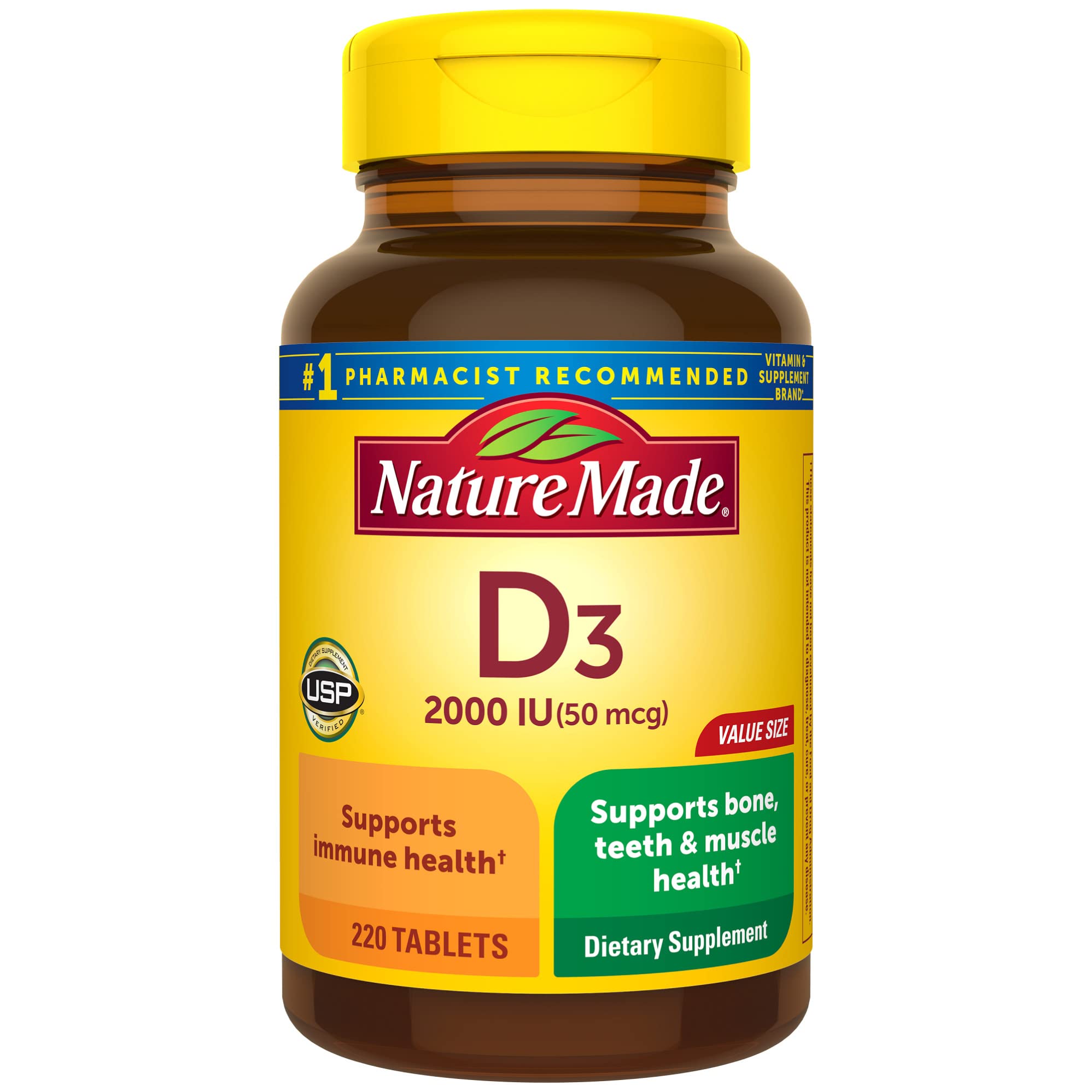 Foto 1 | Suplemento Nature Made De Vitamina D, 2000 Ui, 220 Cápsulas Blandas - Venta Internacional.