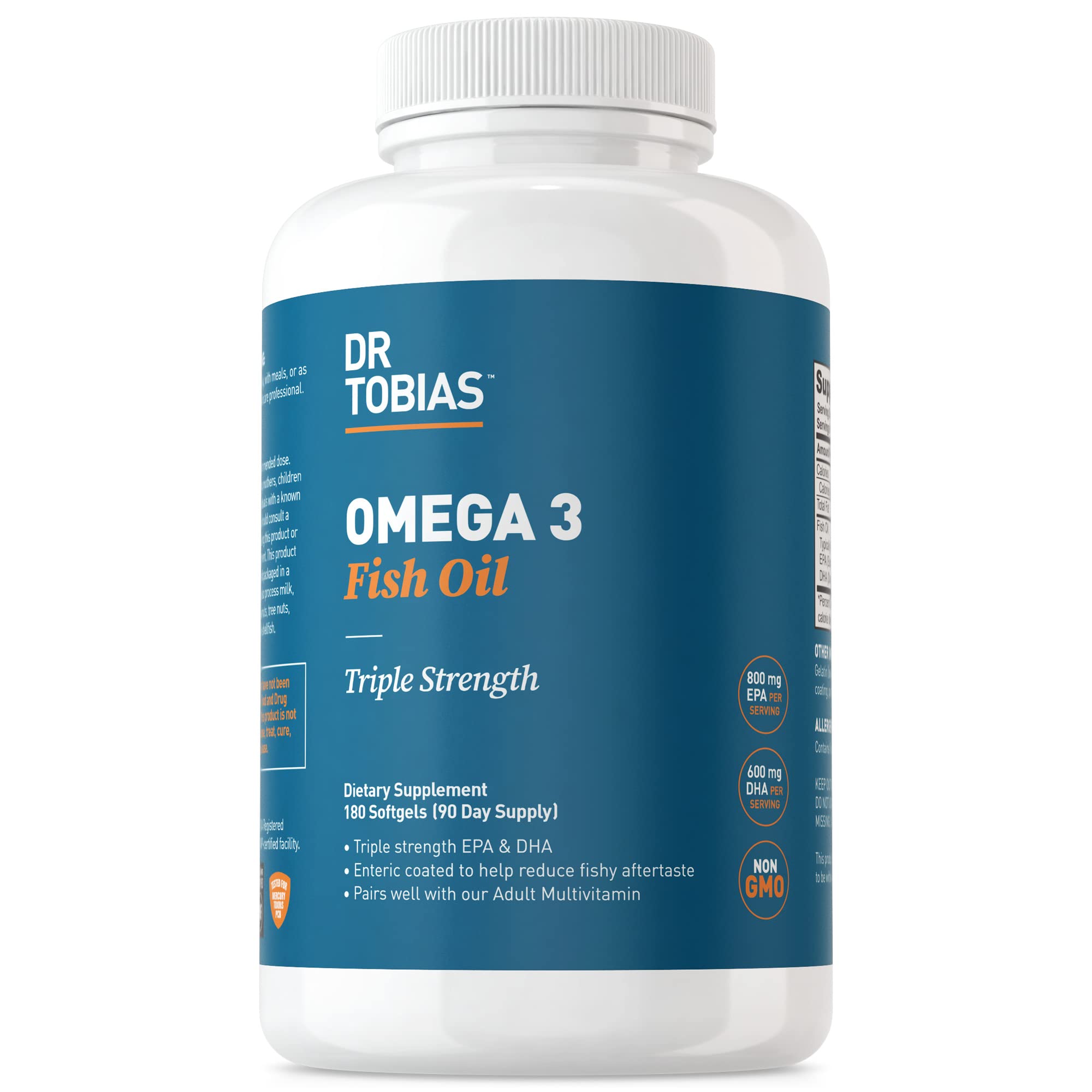 Foto 2 pulgar | Suplemento De Aceite De Pescado Omega 3 Del Dr. Tobias De 2000 Mg De Triple Concentración - Venta Internacional.