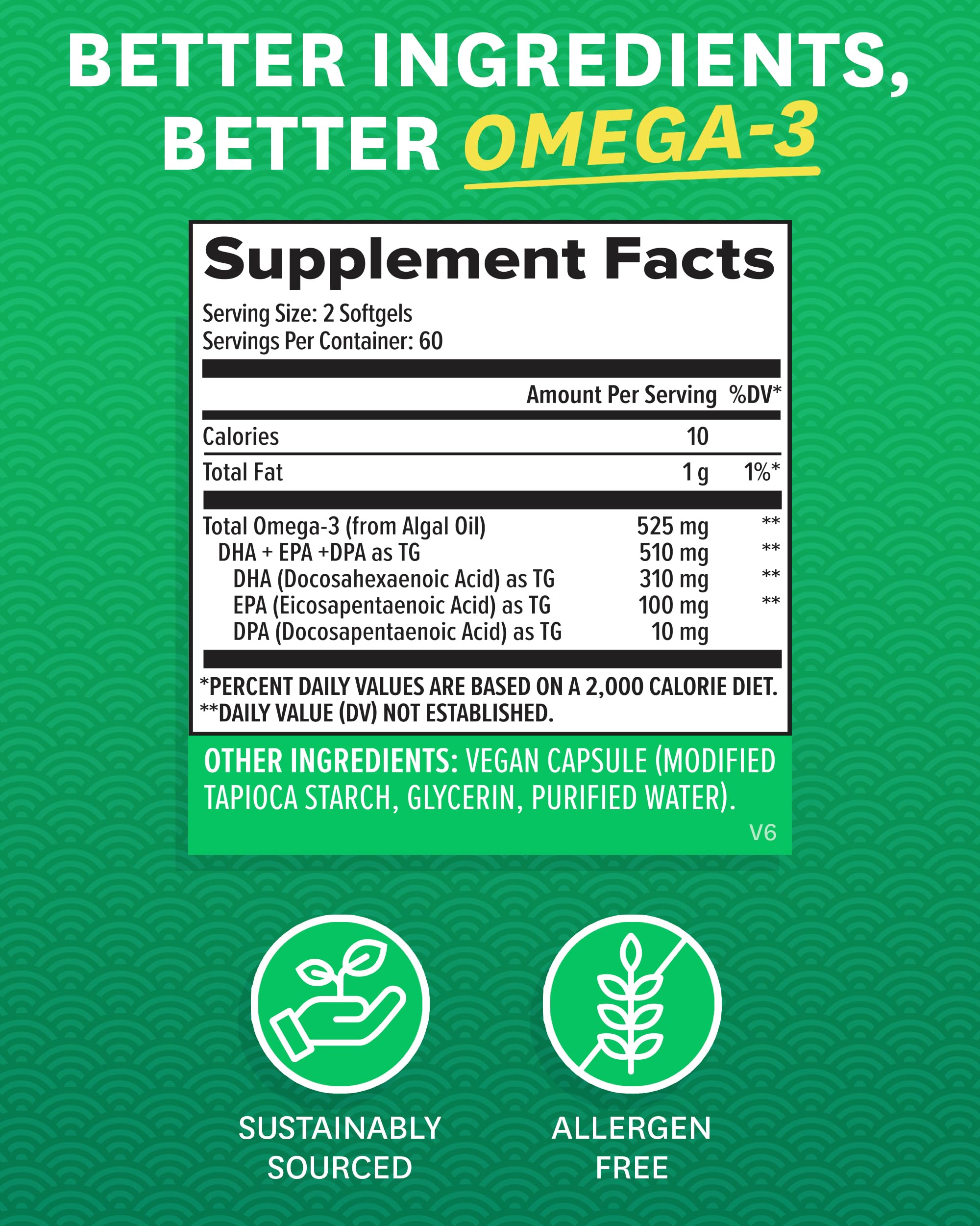 Foto 6 pulgar | Suplemento Zenwise Health Vegan Omega 3 120 Cápsulas Blandas - Venta Internacional.