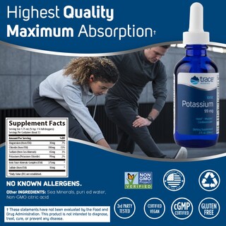 Foto 3 | Suplemento De Oligoelementos De Potasio Iónico Líquido 99 Mg - Venta Internacional.