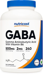 Foto 1 | Suplemento Nutricost Gaba (ácido Gamma Aminobutírico) Y Vitamina B6 500 Mg 240 Cápsulas - Venta Internacional.