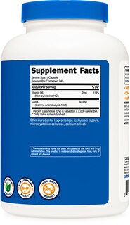 Foto 5 | Suplemento Nutricost Gaba (ácido Gamma Aminobutírico) Y Vitamina B6 500 Mg 240 Cápsulas - Venta Internacional.