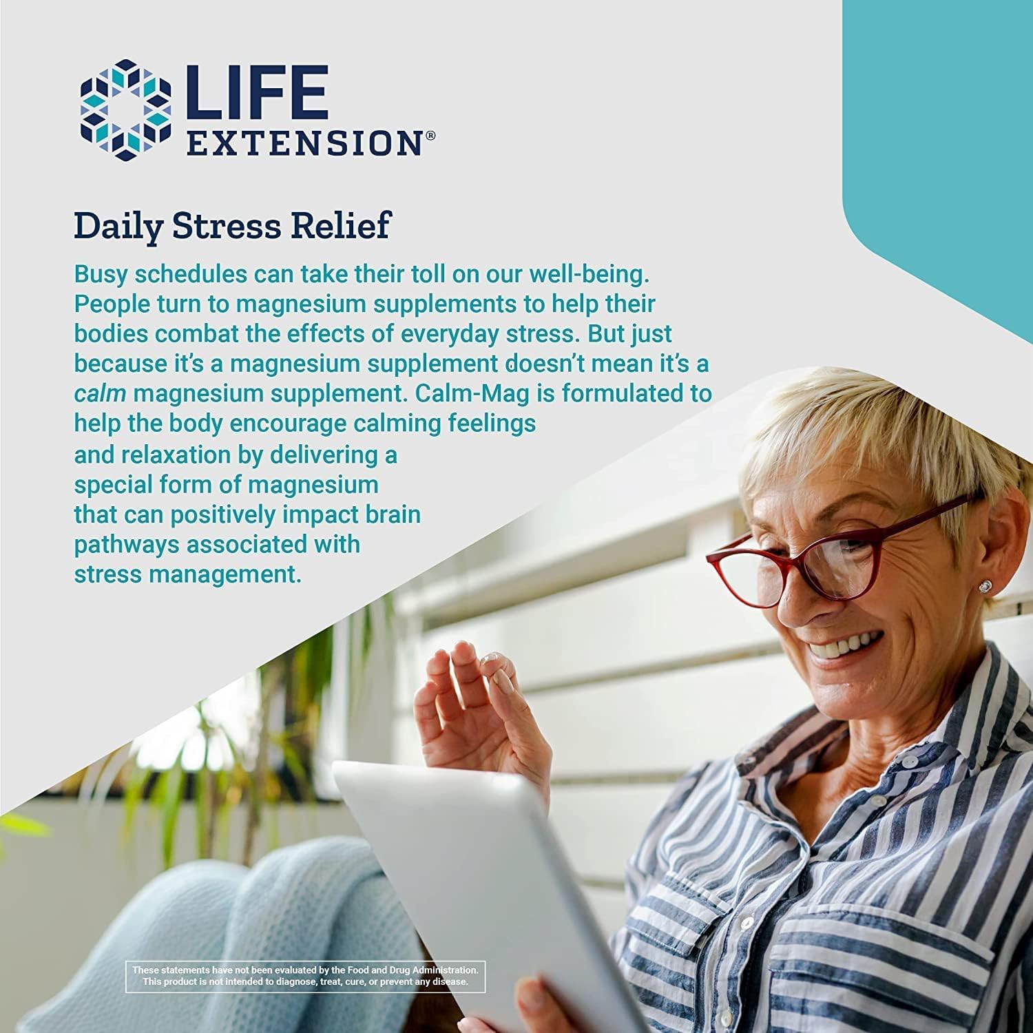Foto 5 pulgar | Suplemento De Magnesio Life Extension Calm-mag Acetyl Taurinat - Venta Internacional.