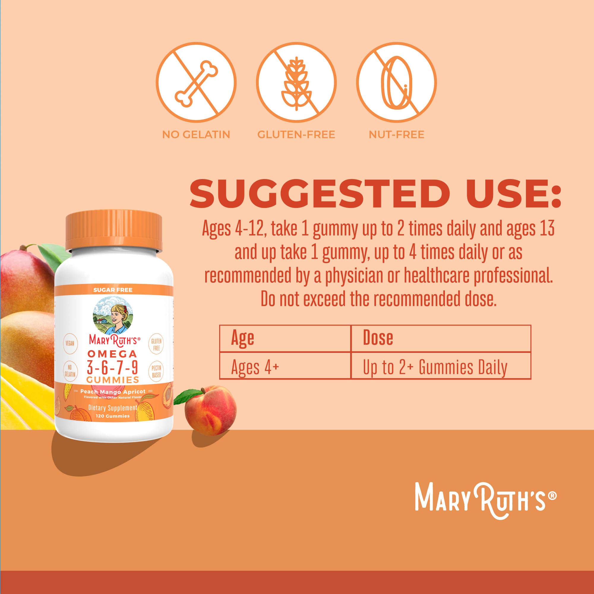 Foto 7 pulgar | Suplemento Maryruth Organics, Gomitas Veganas Con Omega 3, 6, 7, 9, 120 Unidades - Venta Internacional.