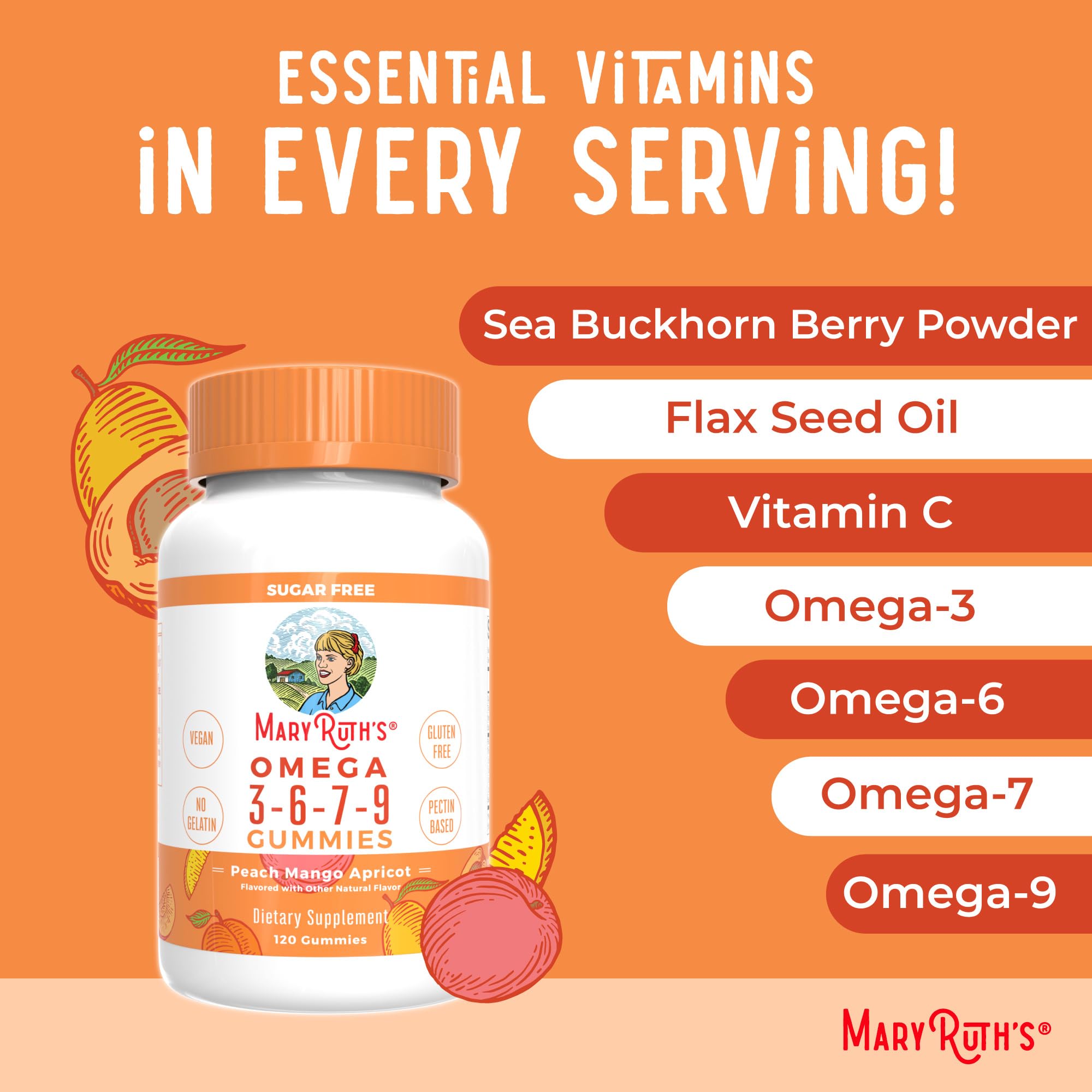 Foto 8 pulgar | Suplemento Maryruth Organics, Gomitas Veganas Con Omega 3, 6, 7, 9, 120 Unidades - Venta Internacional.