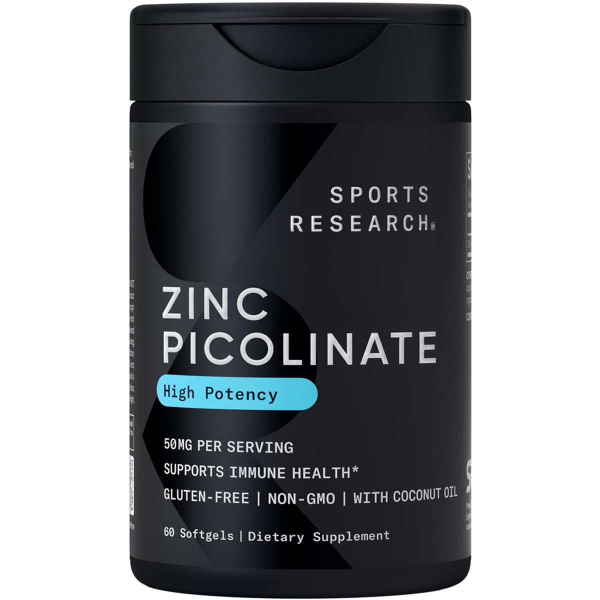 Foto 2 pulgar | Suplemento De Zinc Sports Research Picolinato De Zinc 50 Mg X 60 Cápsulas Blandas - Venta Internacional.